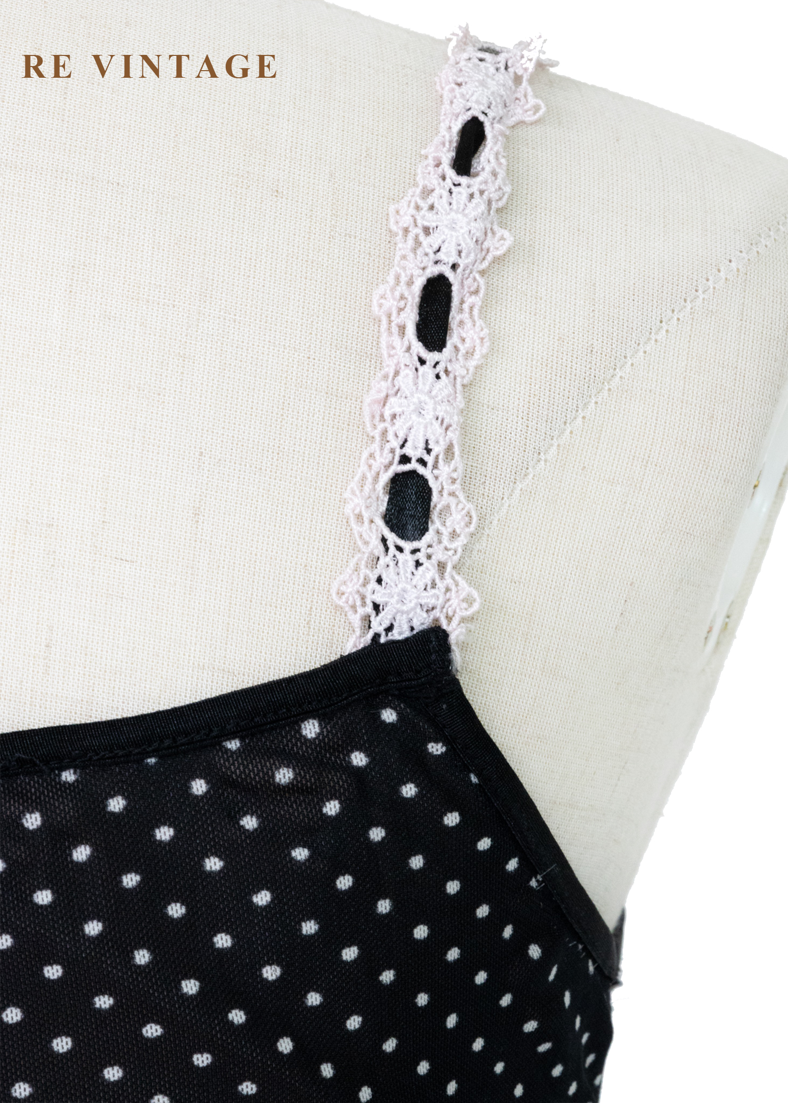 塞納河畔的夏日法式少女波點細肩帶背心10