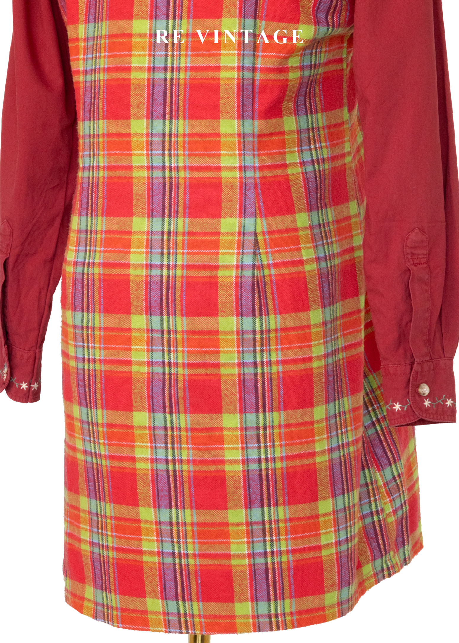 秋冬質感單品 - 甜美紅格紋迷你洋裝11