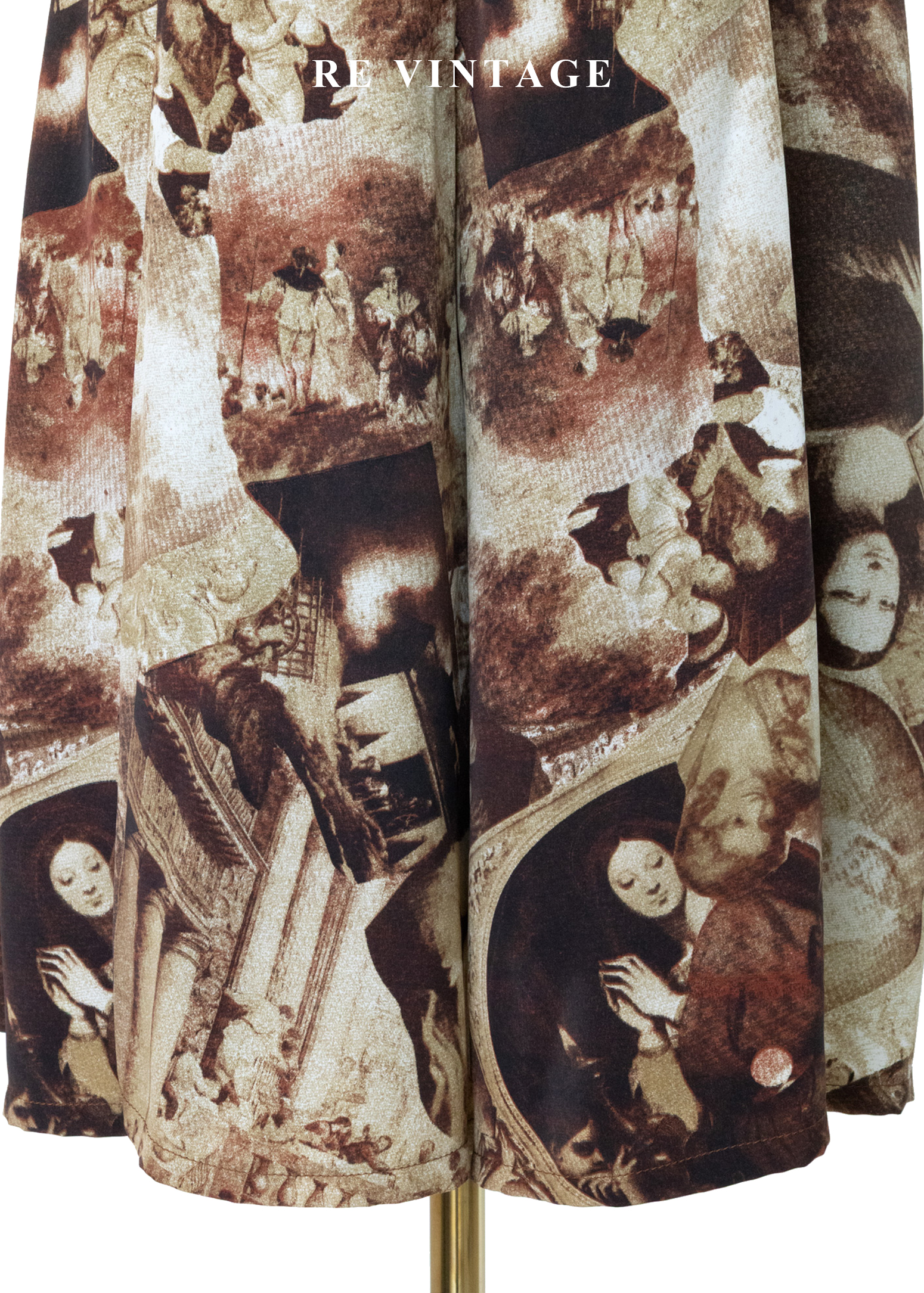 文藝復興拼貼褲裙(26-28")4