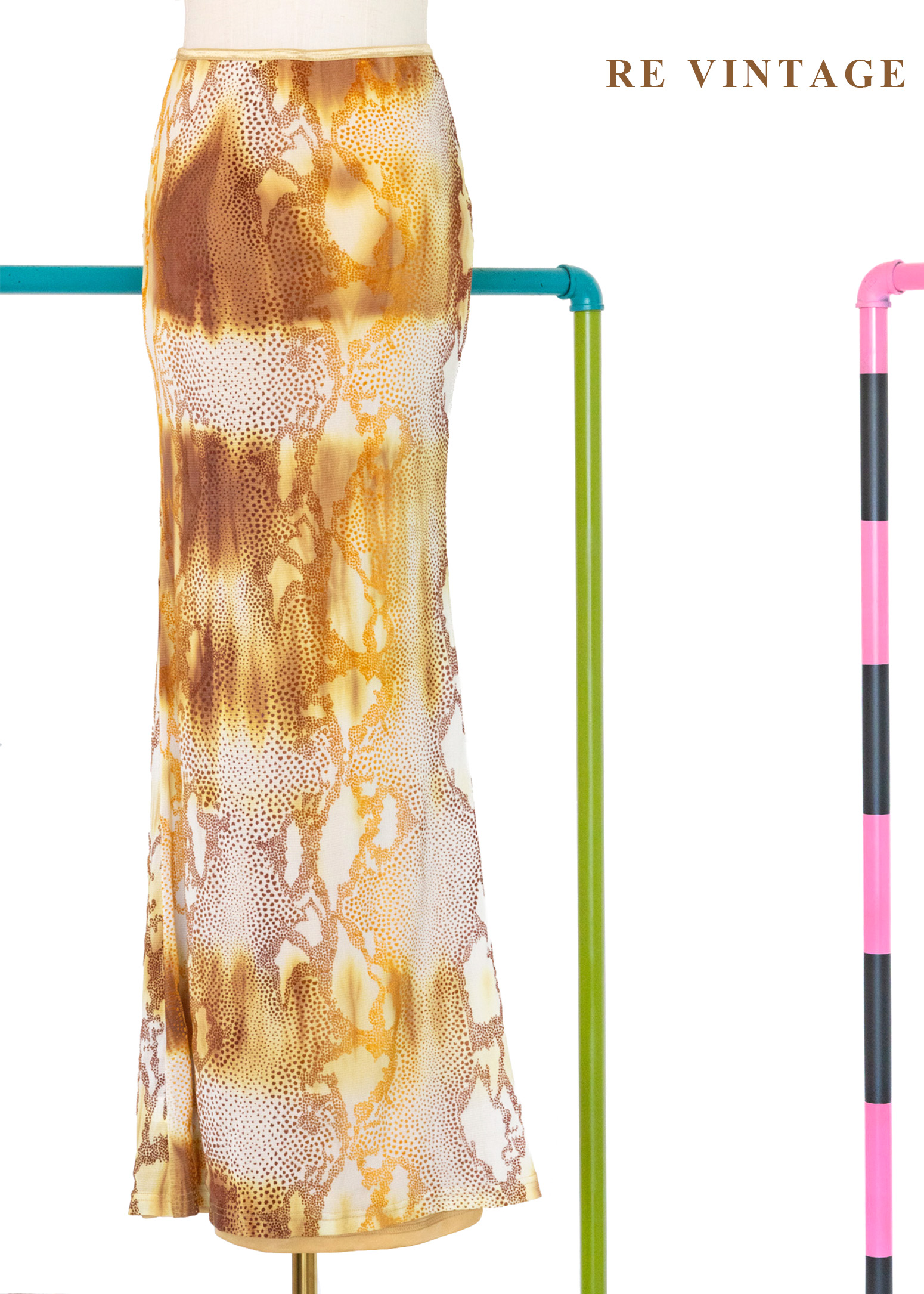 金黃蛇影之舞貼身長裙(23-29")8