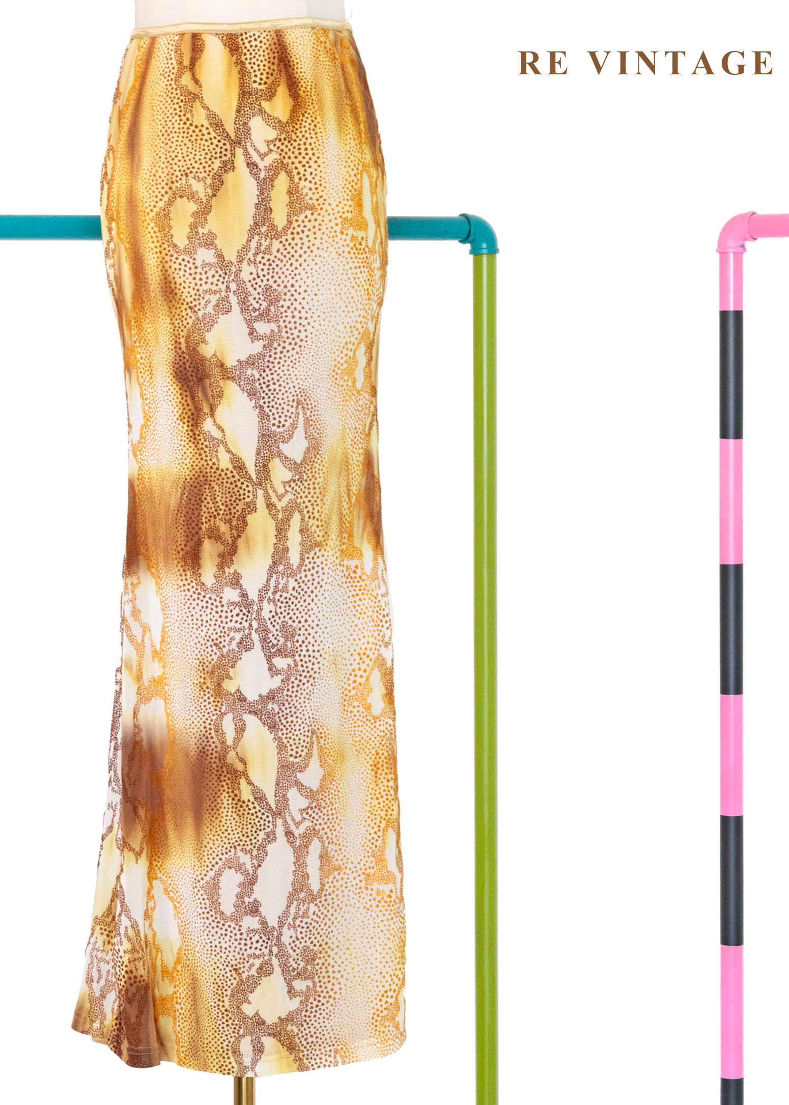 金黃蛇影之舞貼身長裙(23-29")