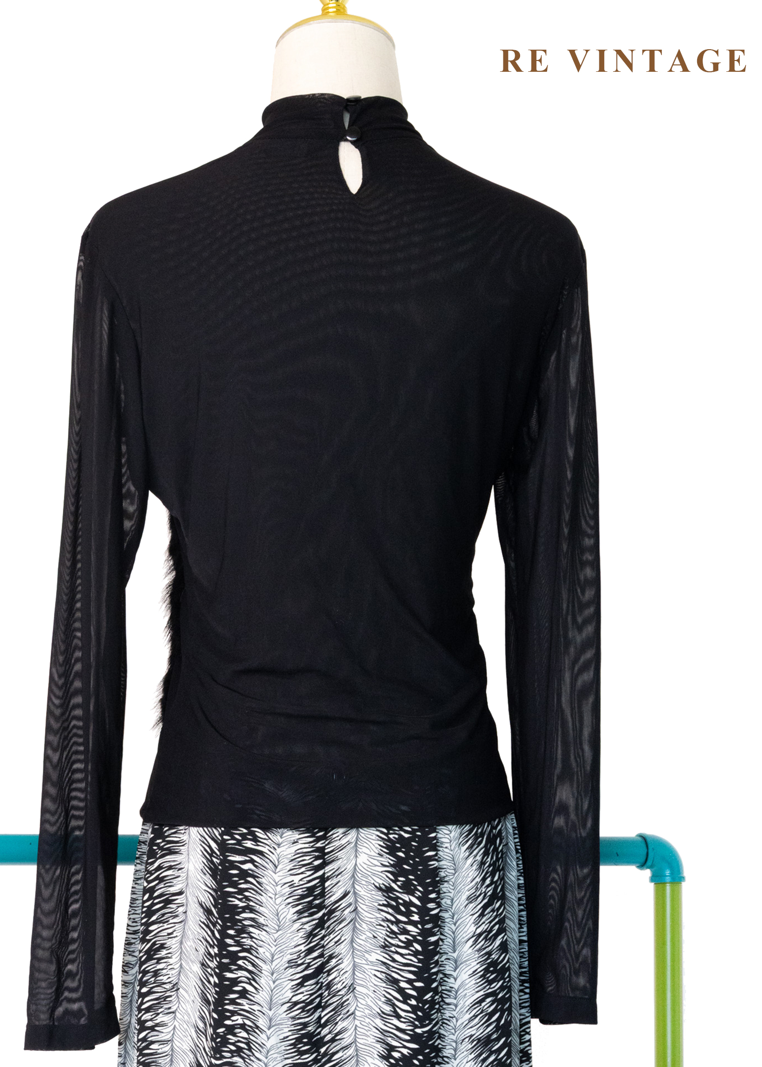 軟毛線條薄紗質地上衣8