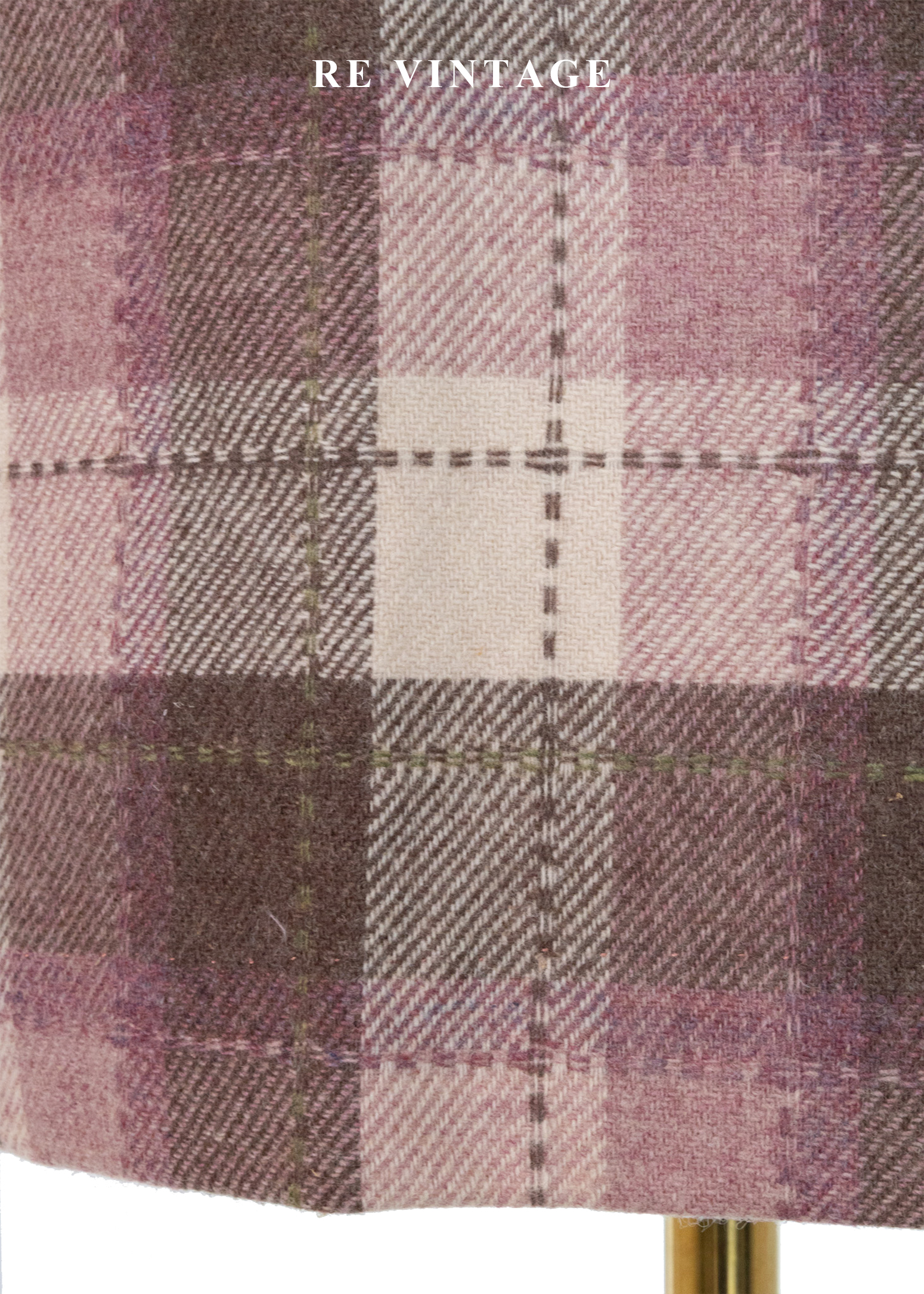 柔柔粉霧棕格紋流蘇短裙(26“)8