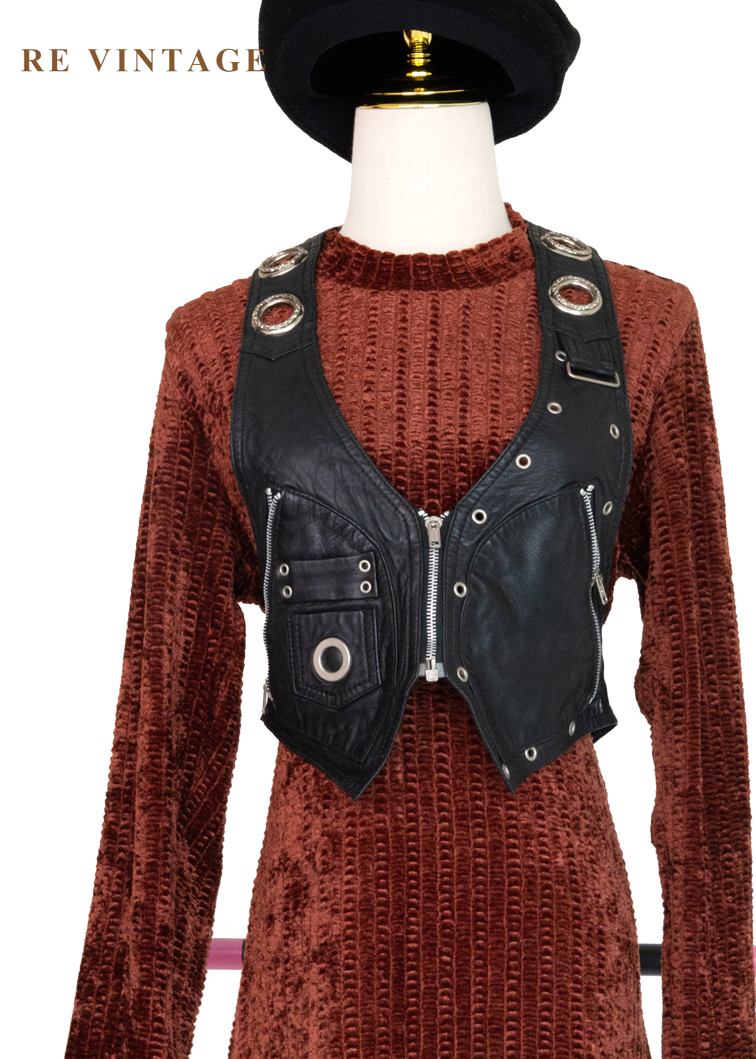 Cyber Punk 冷冽繆思皮革背心