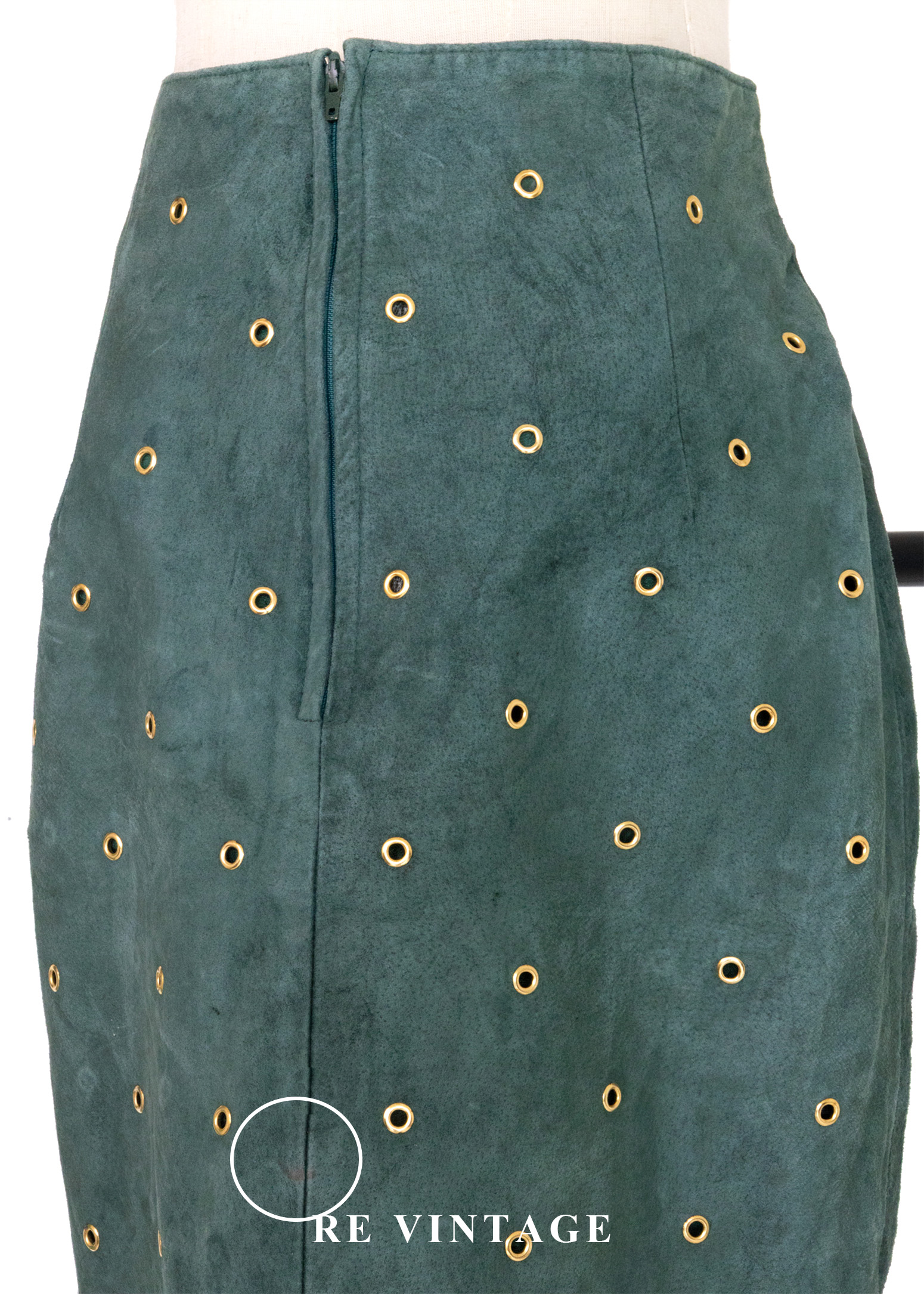 森林微光麂皮高腰美裙(28")11