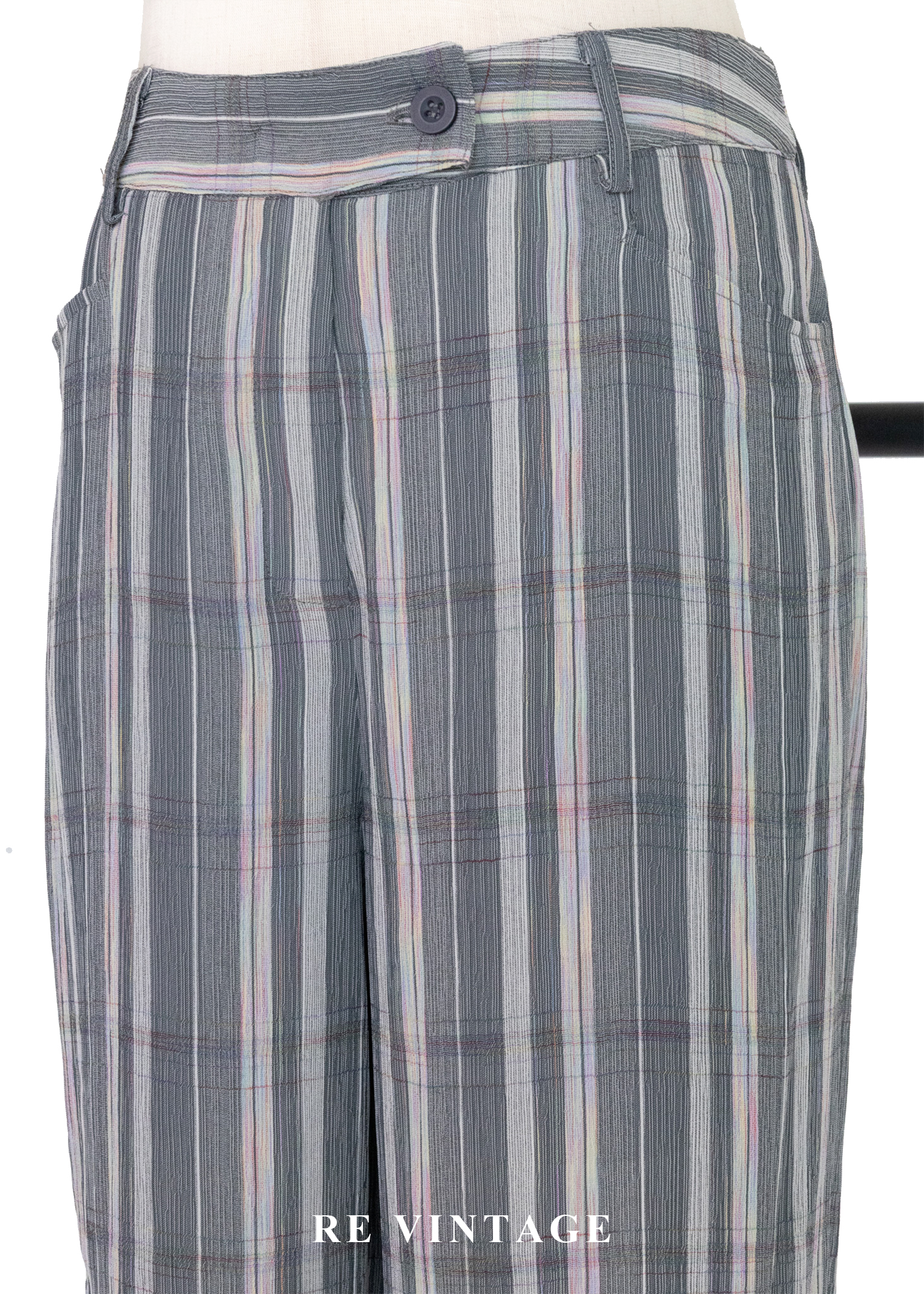 色鉛筆線條冷灰色長褲(28")3