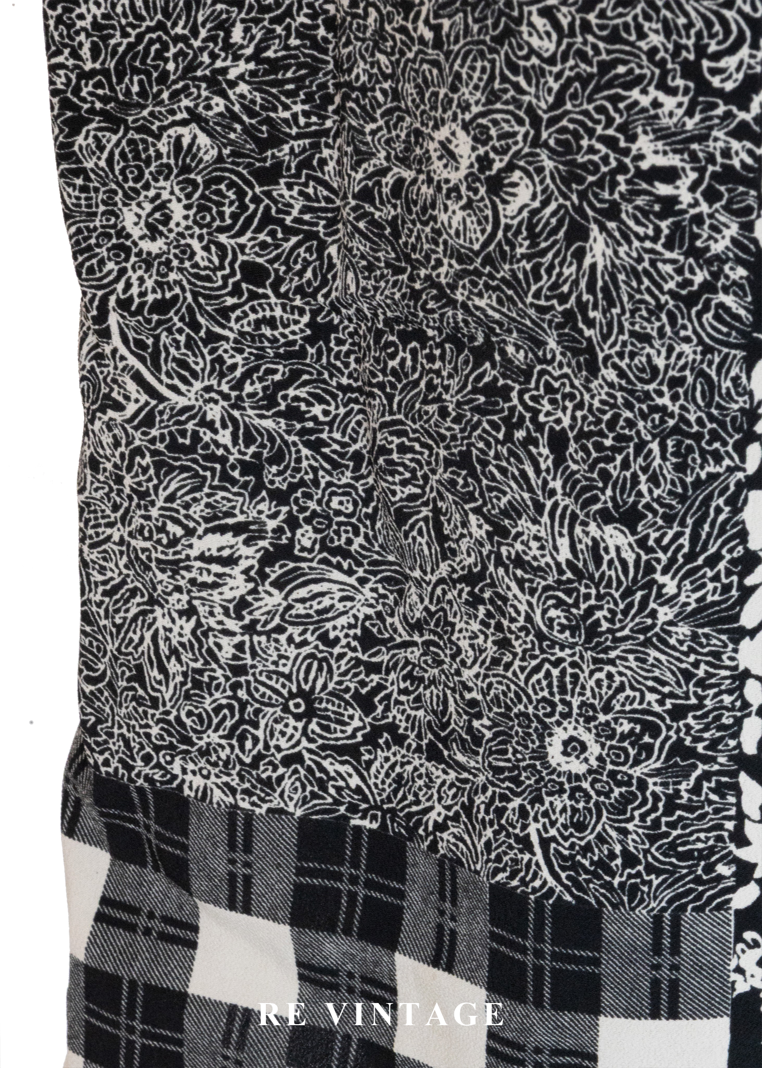 黑白故事拼圖 Patchwork 連身褲9