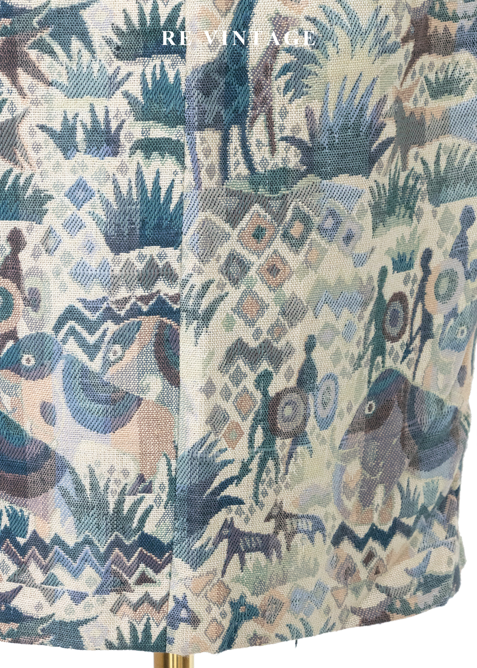 行走的森林部落地毯壁畫高腰短裙(25")9