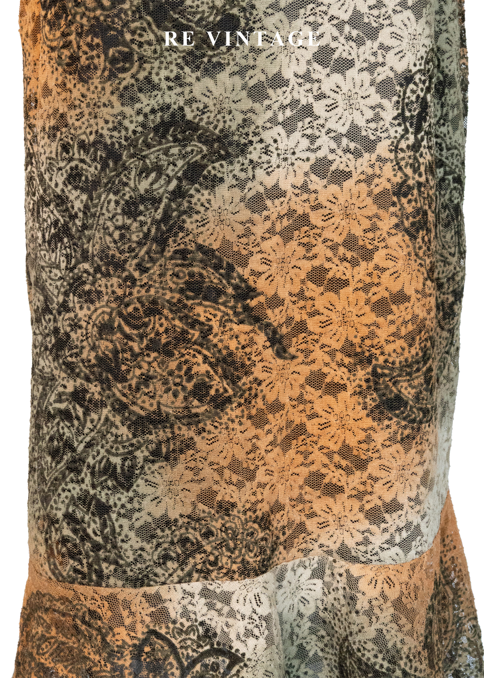 Moss 橘光蕾絲中長裙(28-31")11