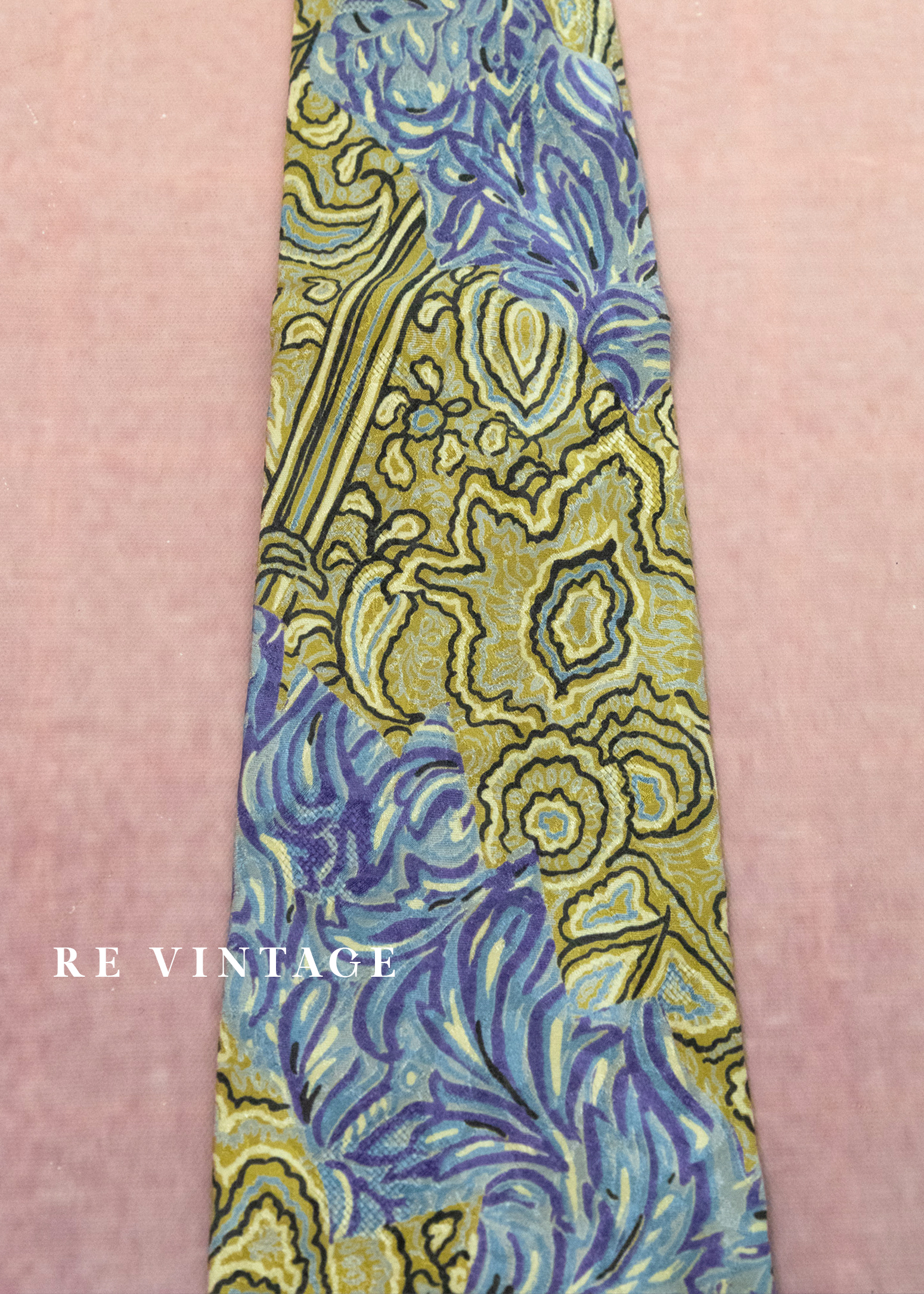 春天在領口綻放圖騰領帶3