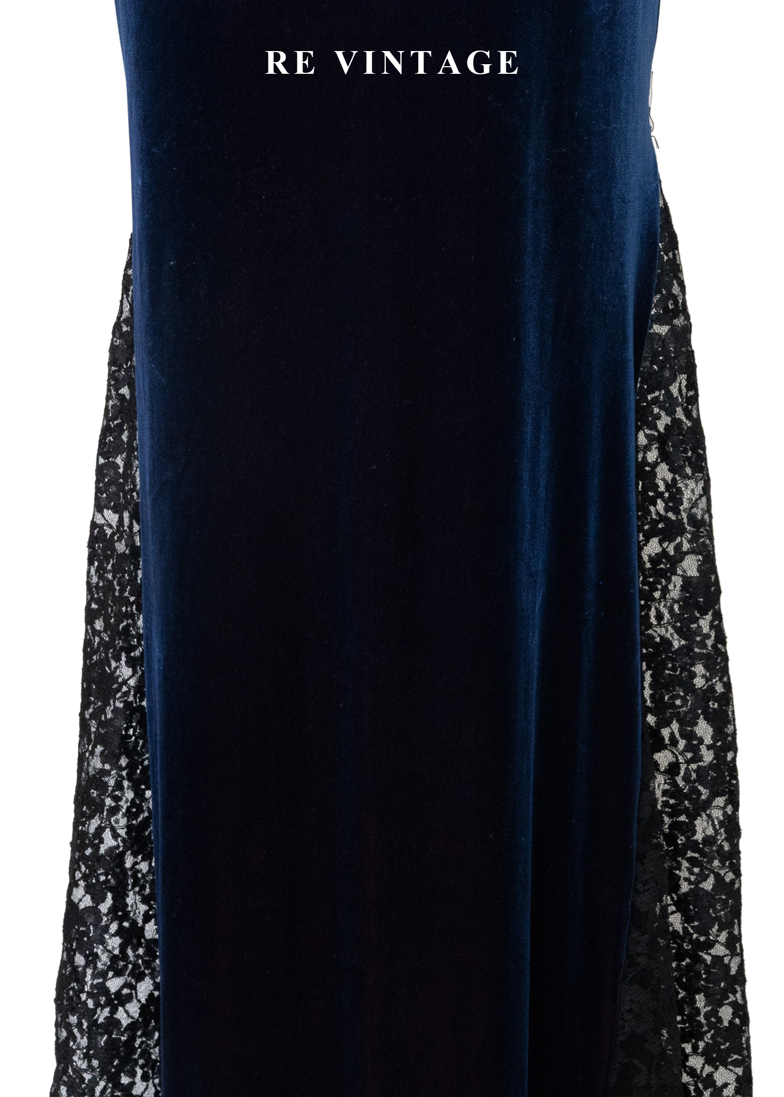 微光紅深藍蕾絲魔女長裙(28-30")4