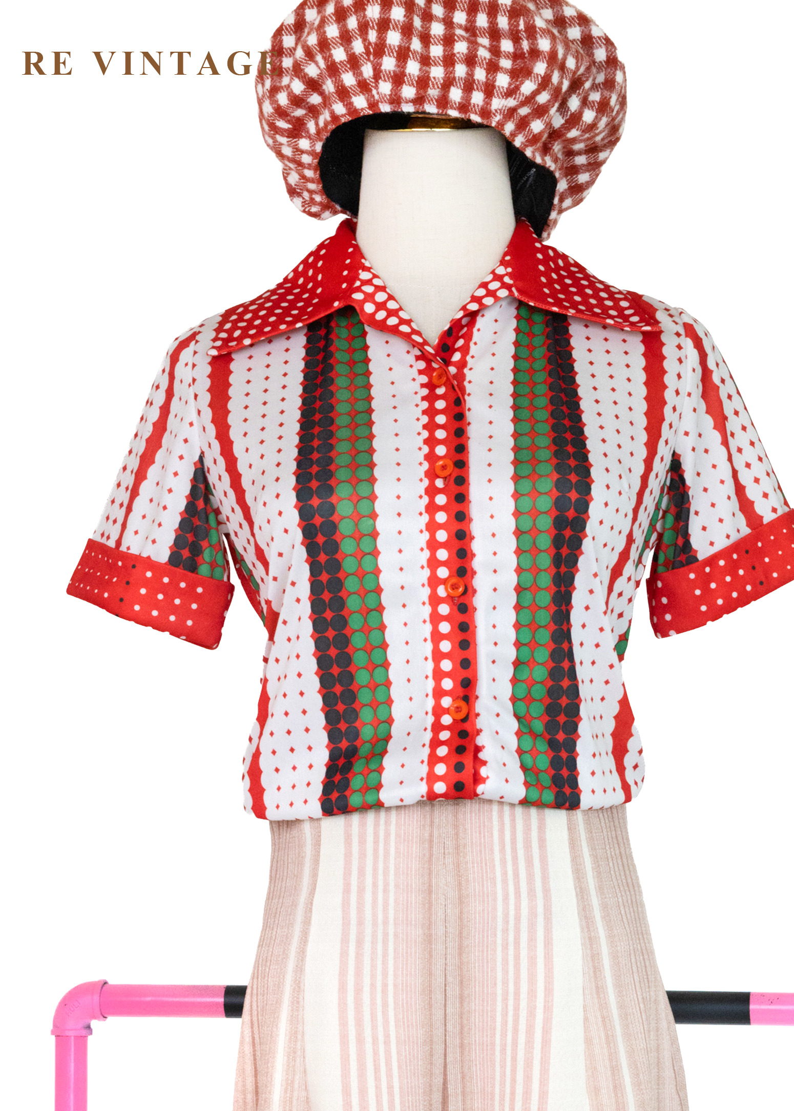 點點條紋夏日嘉年華短袖上衣