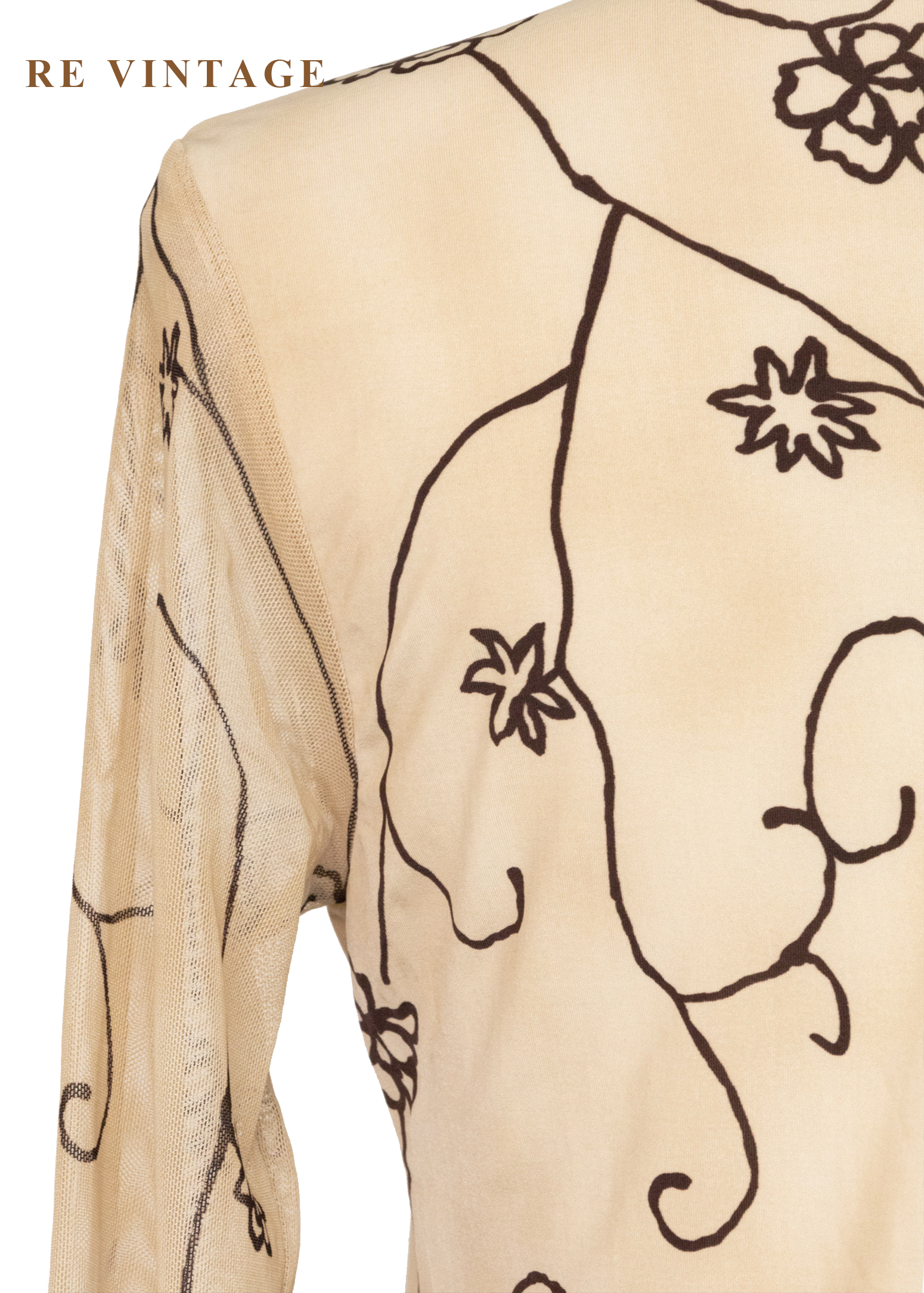 奶油霧光花筆觸上衣9