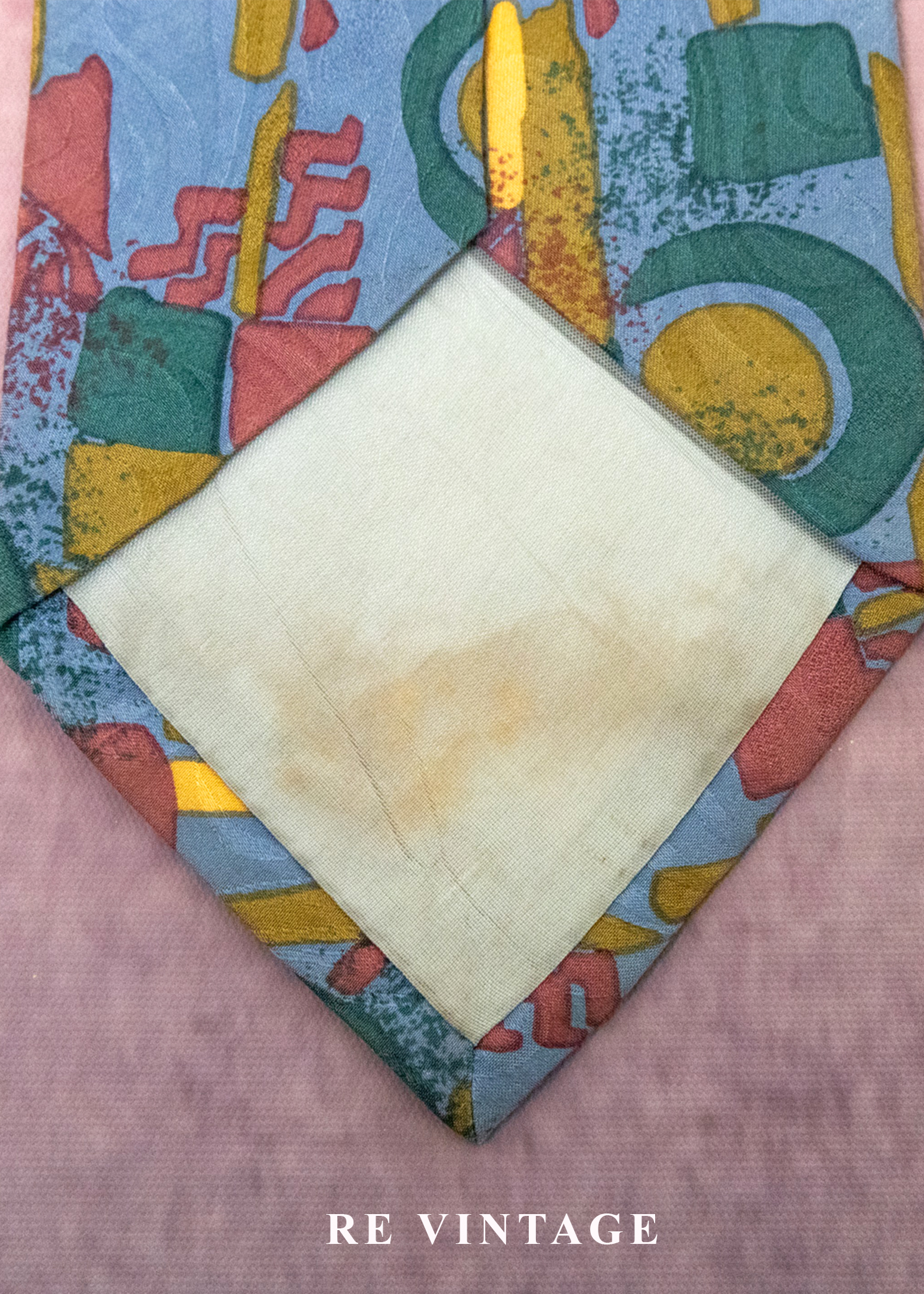 淺藍幾何塗鴉領帶13