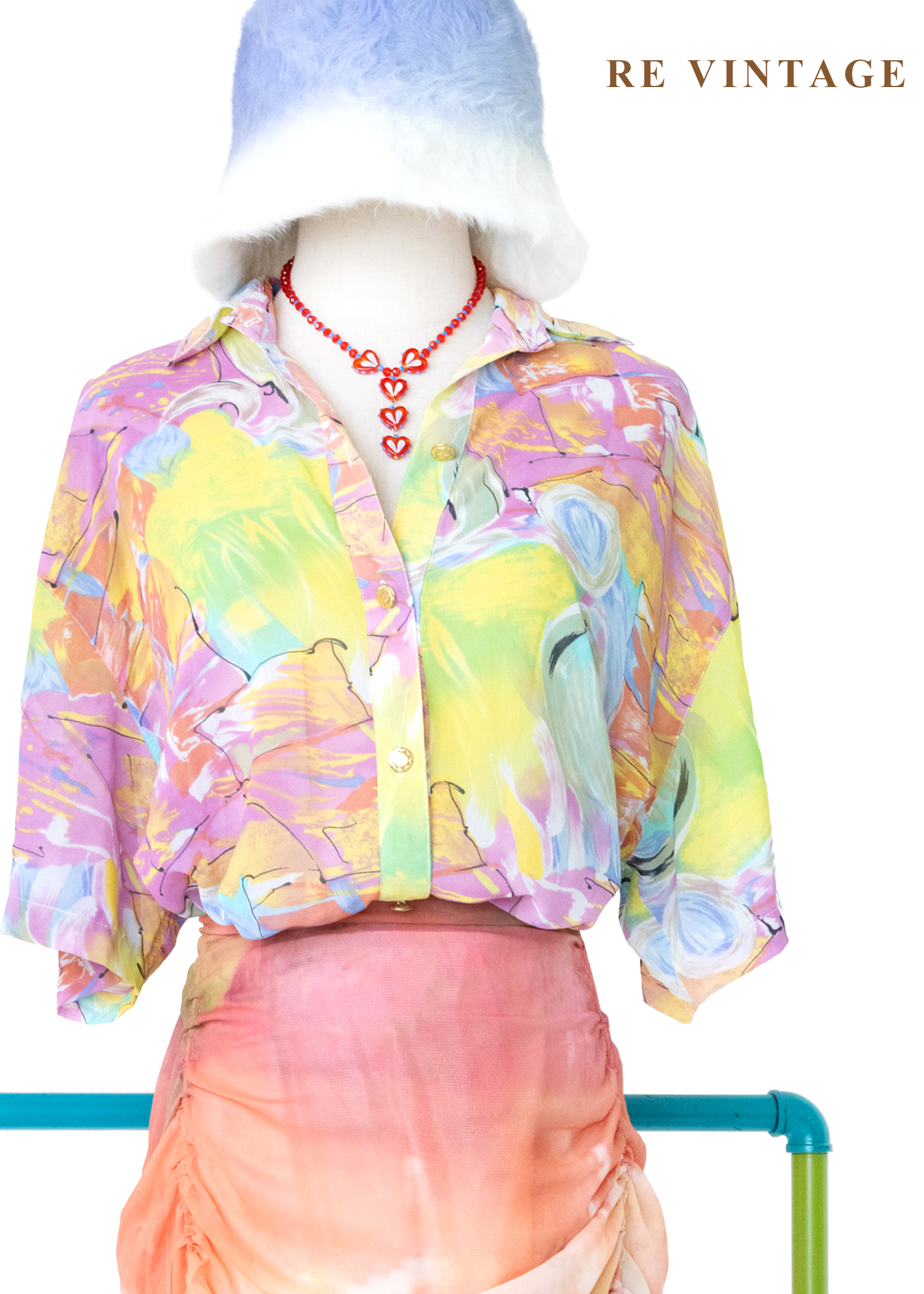 印象派的晨曦 - 彩繪水彩藝術襯衫1