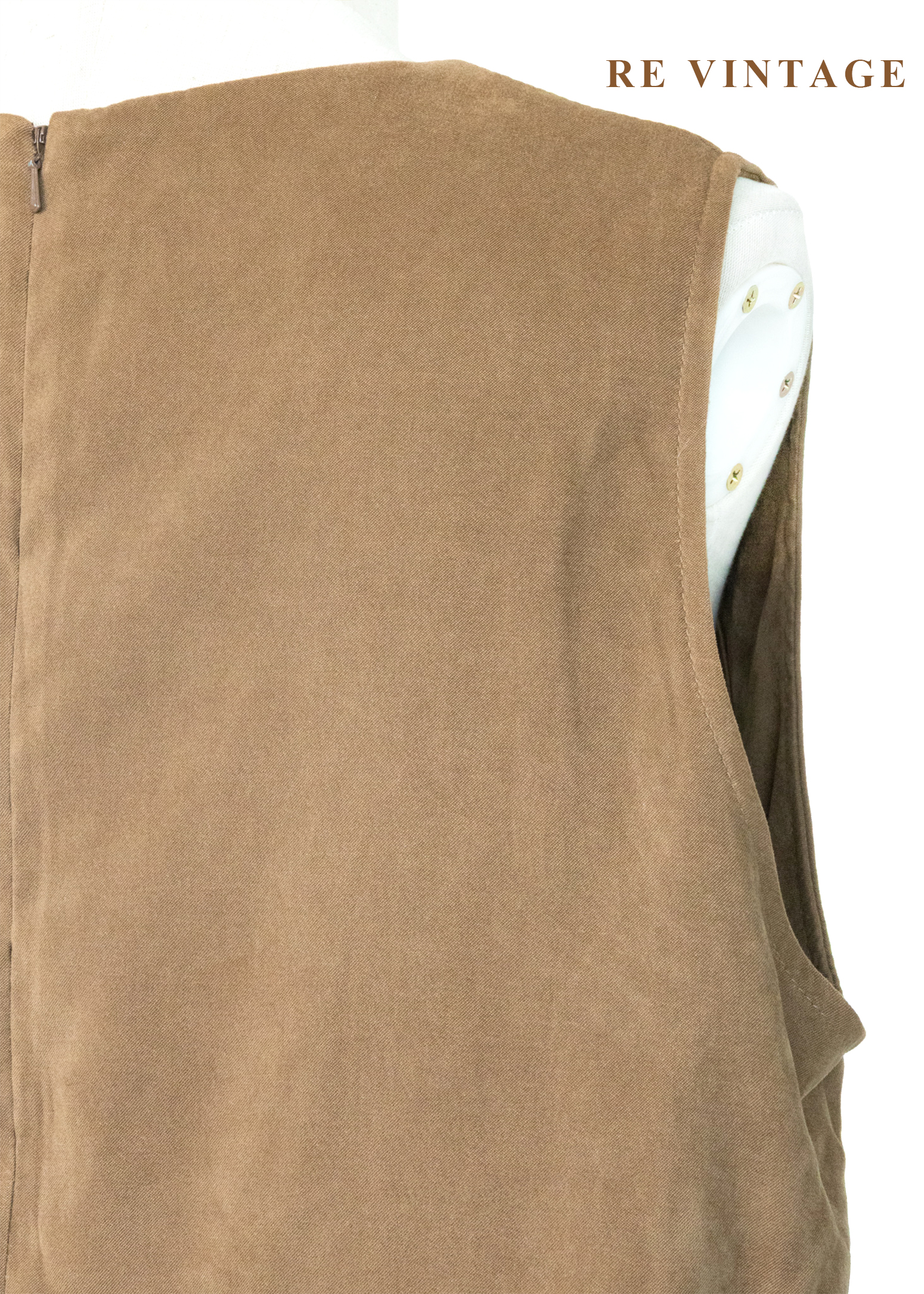 糖漬小花荷葉邊煙草色迷你洋裝12