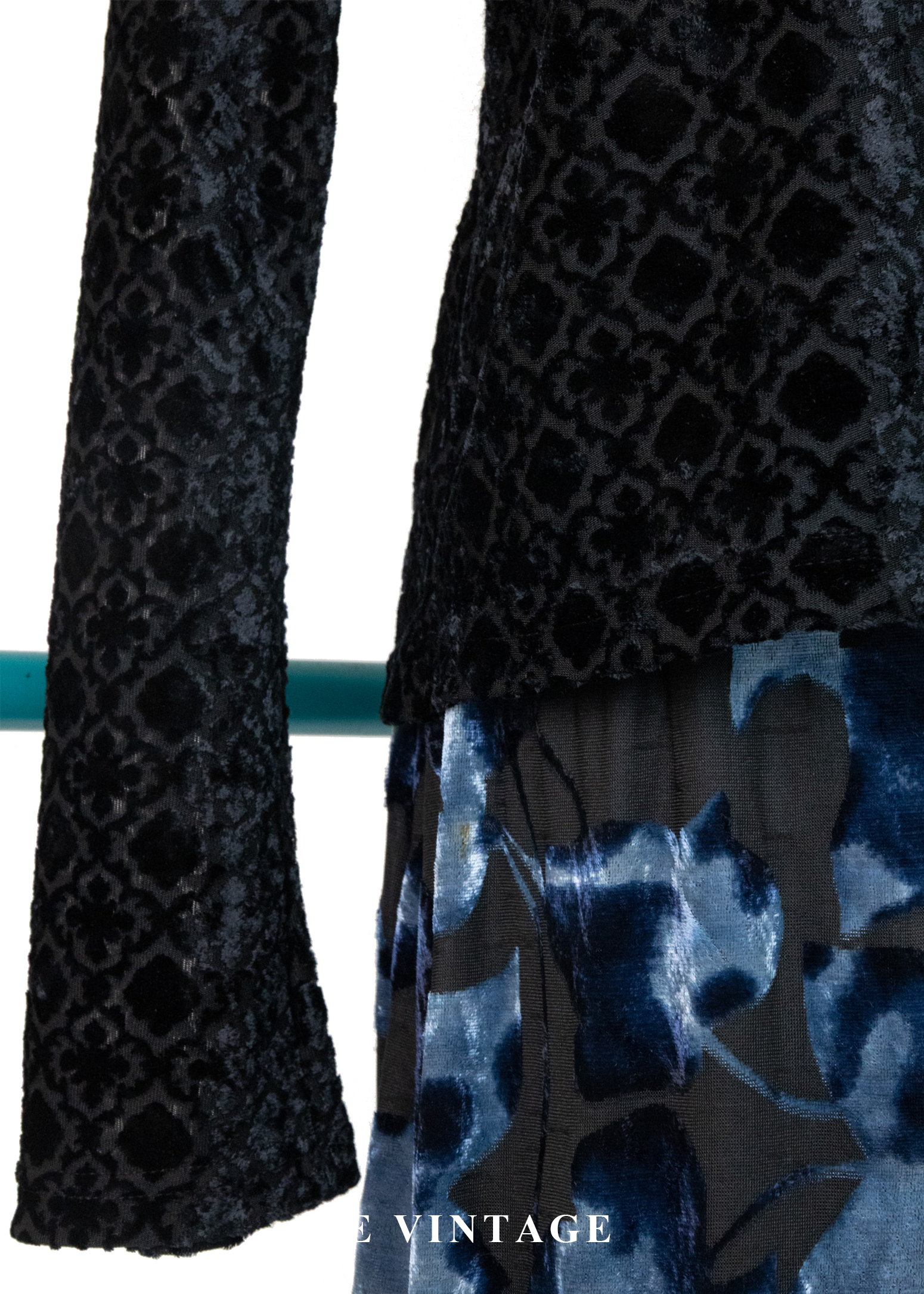 法國製 - 古典壓紋燒絨上衣5