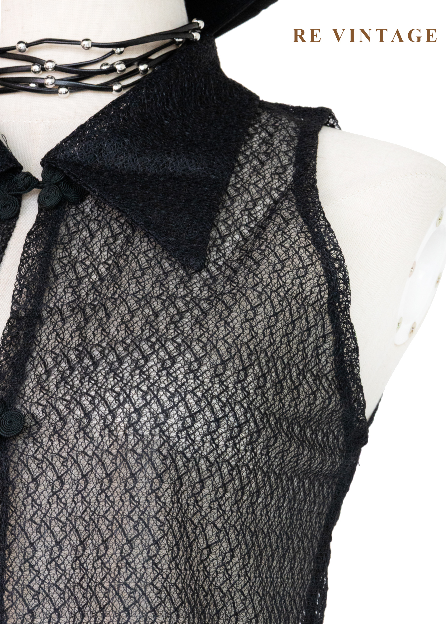 半透夢境中國釦蕾絲洋裝/罩衫8