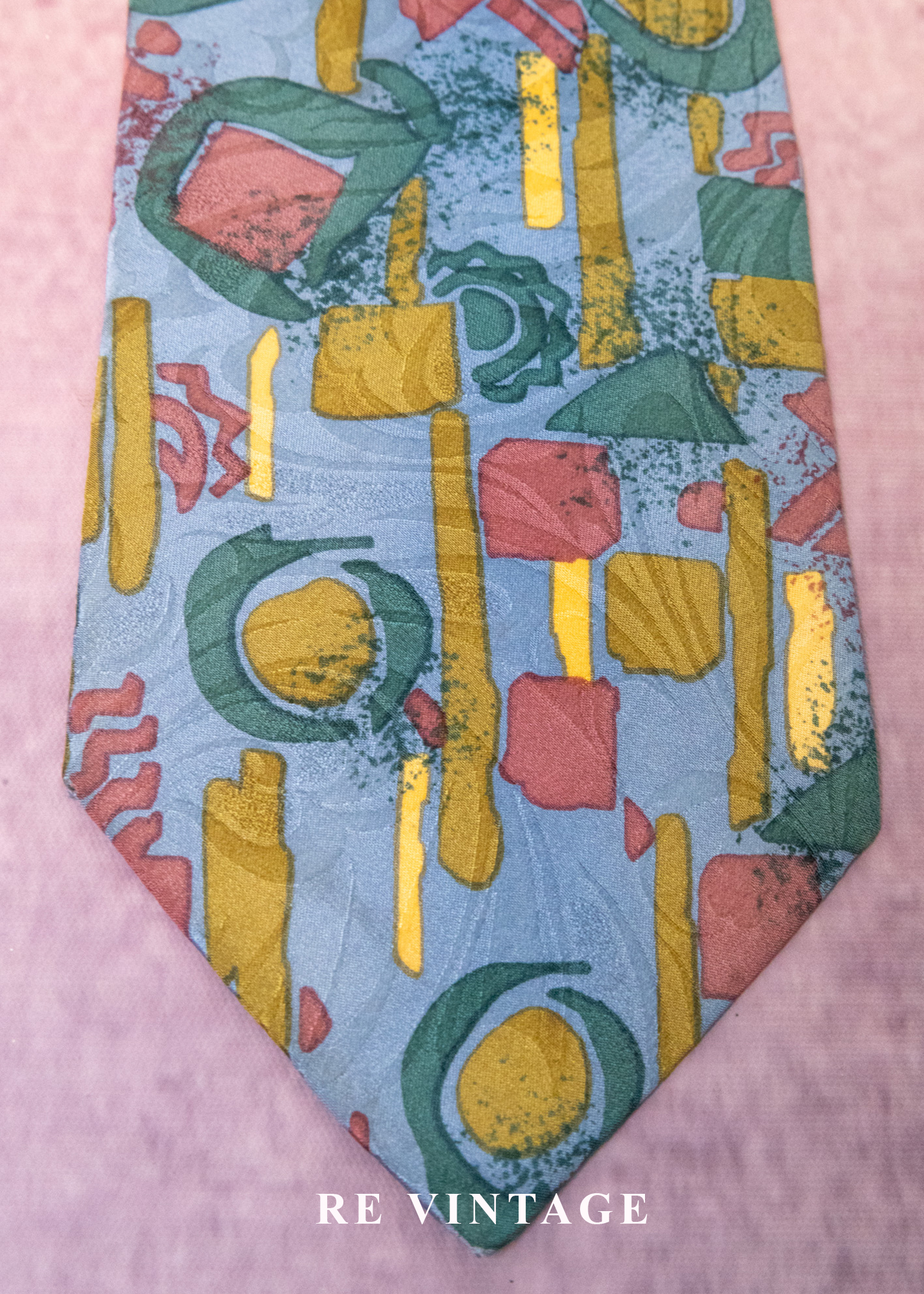 淺藍幾何塗鴉領帶5