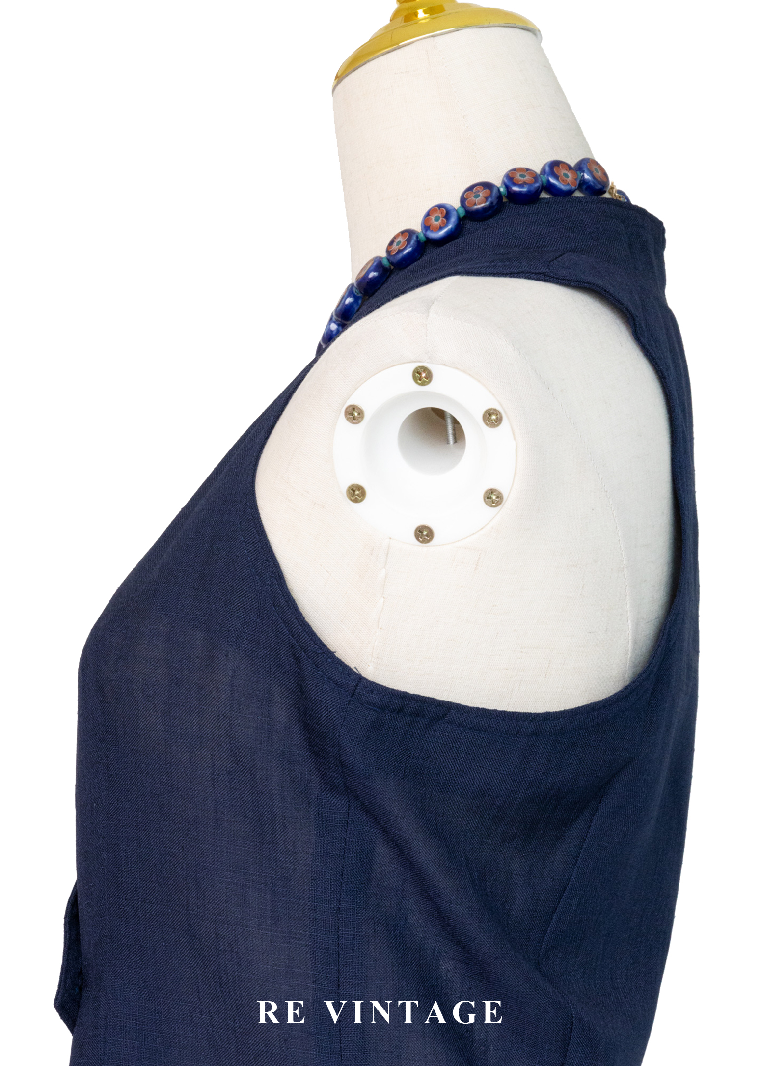 質感單品 - Navy Tailored Vest 金光雙排釦挖背背心7