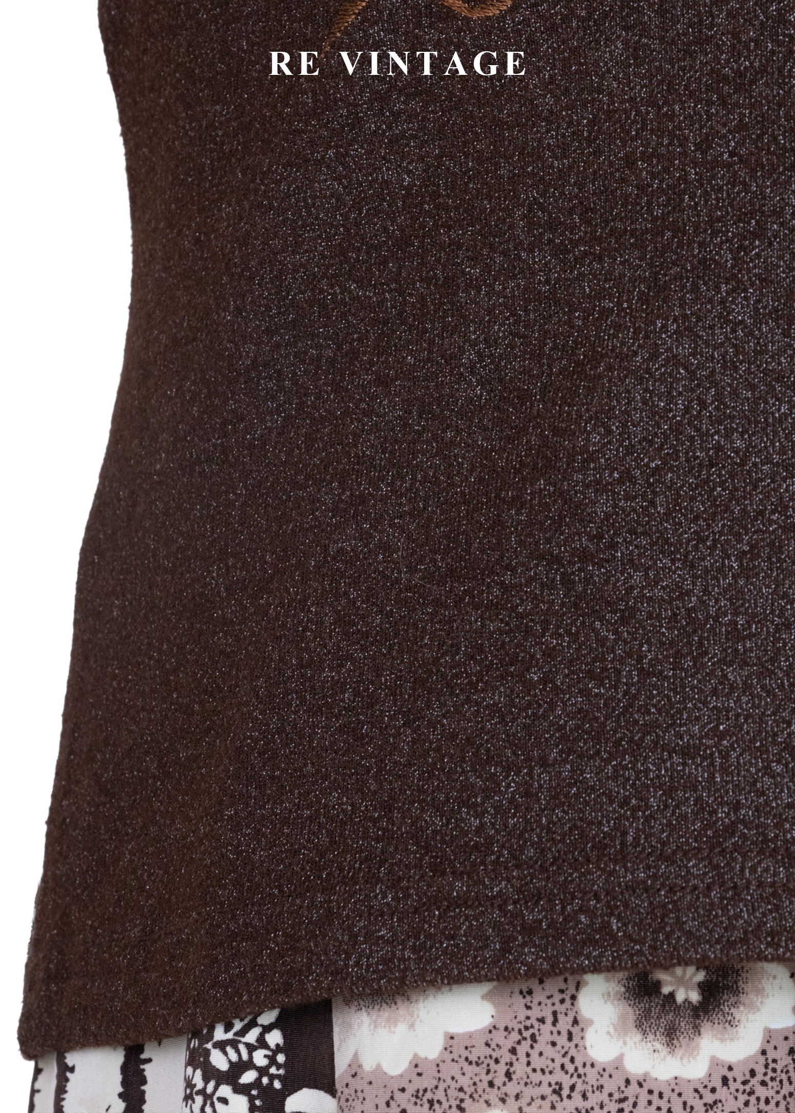 暖棕花帖短袖上衣4