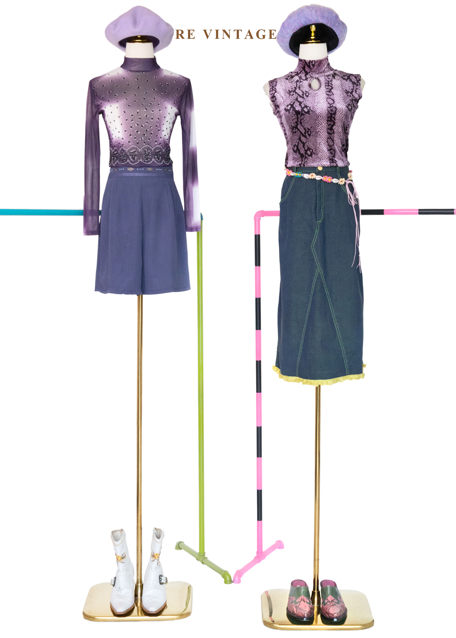 星塵灑落的紫色光暈網紗上衣2