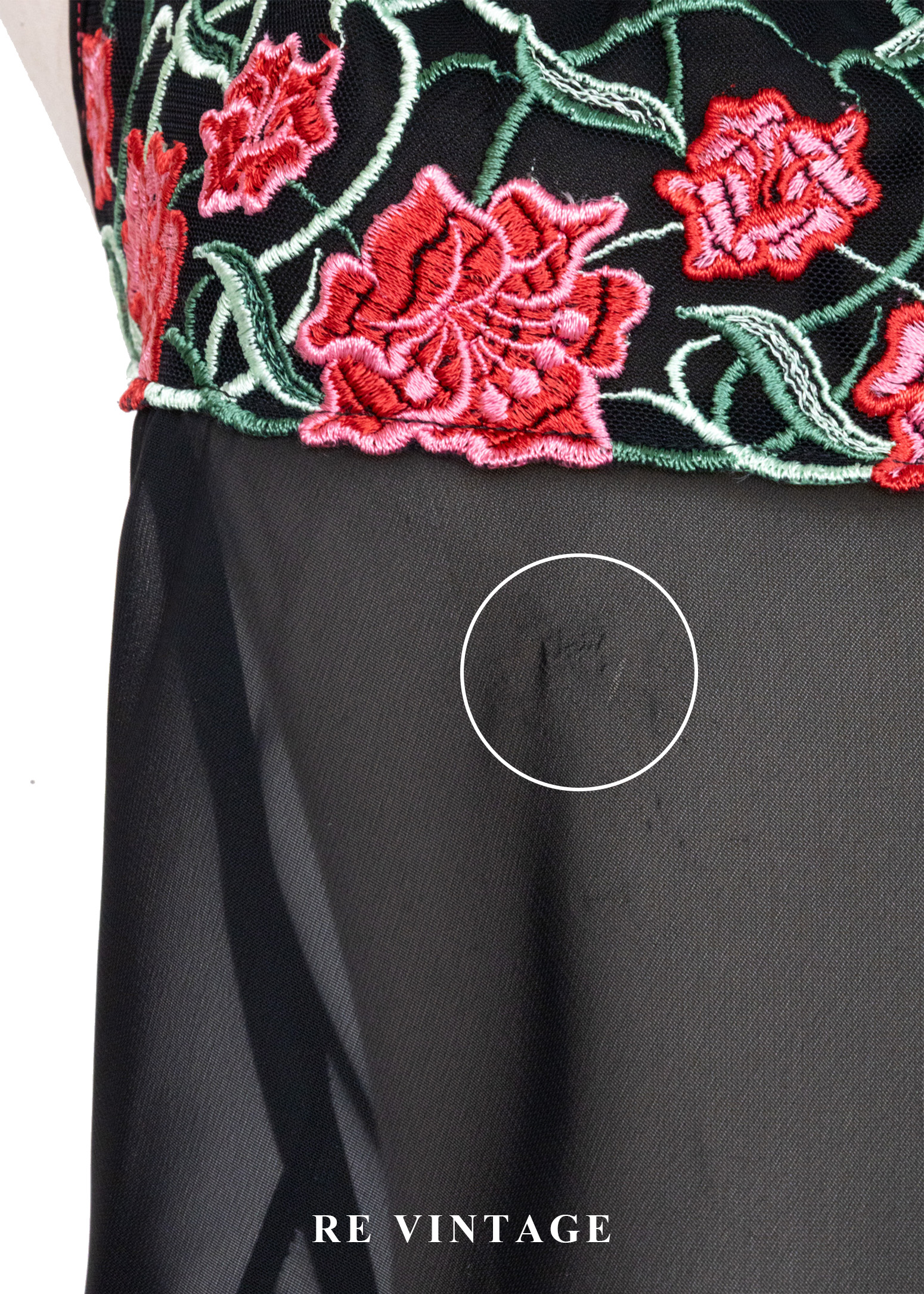 紅花黑紗東方韻味繞頸背心15