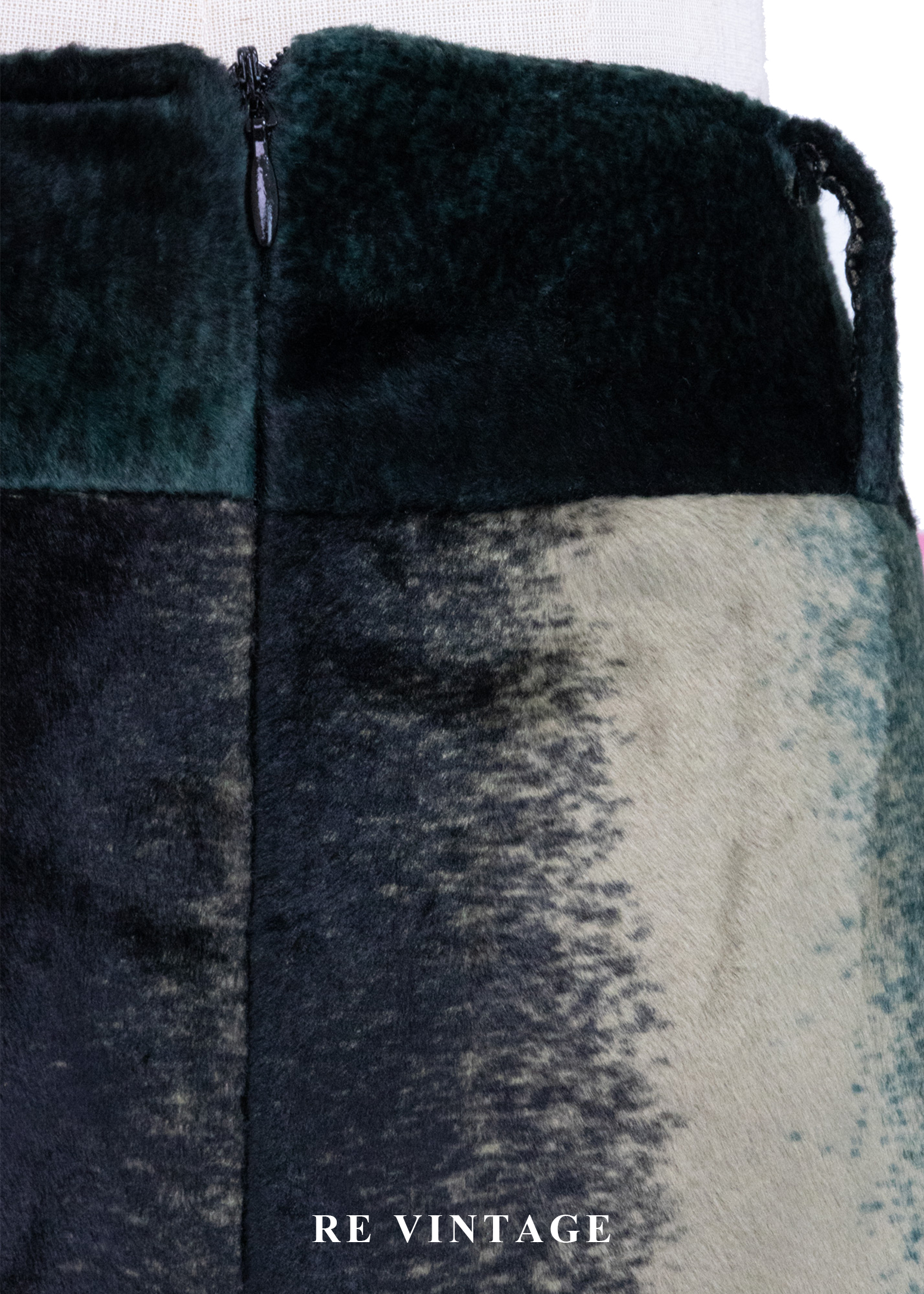 深林雪原的極光 - 漸層絨布直筒中長裙(26")8