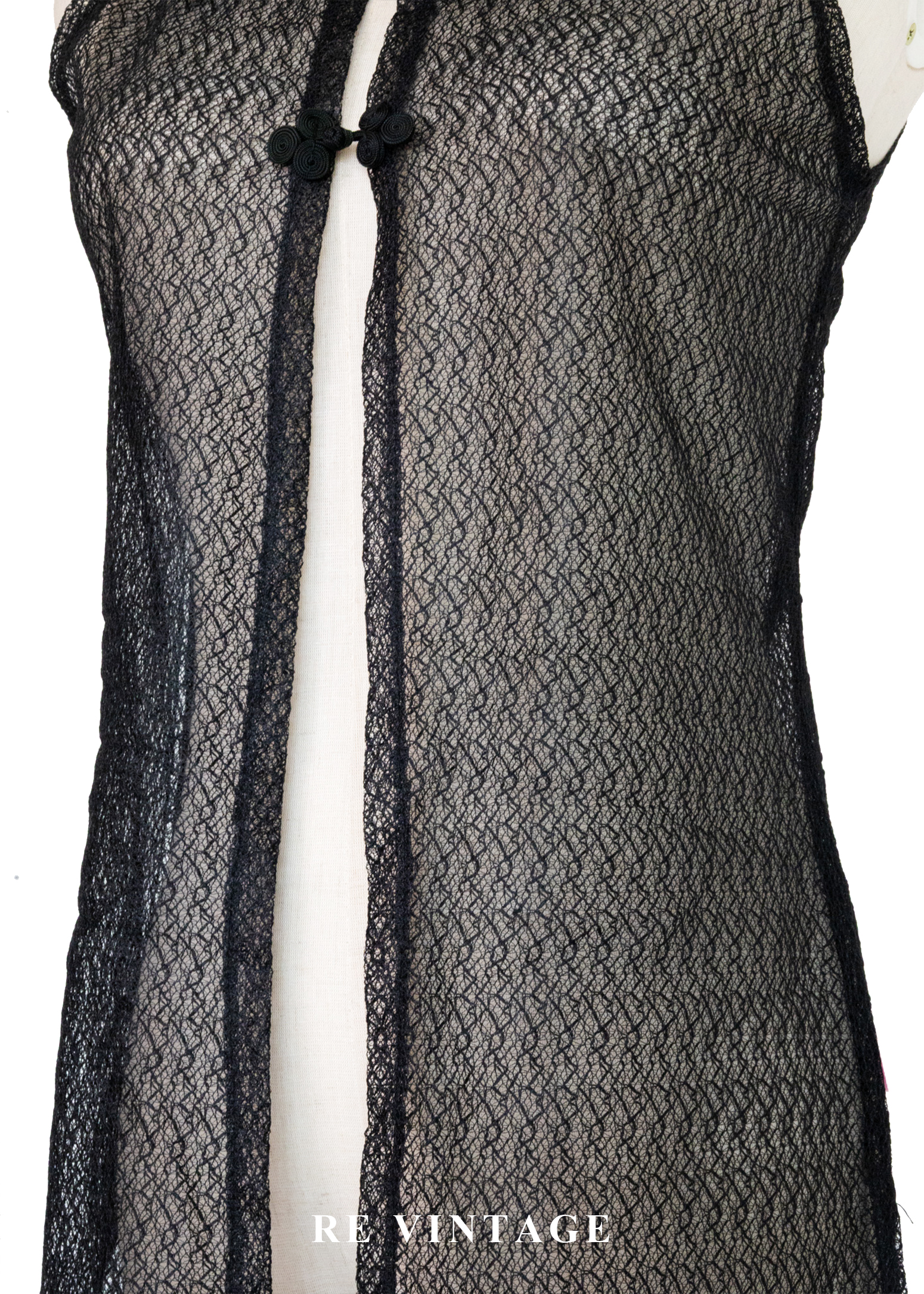 半透夢境中國釦蕾絲洋裝/罩衫7