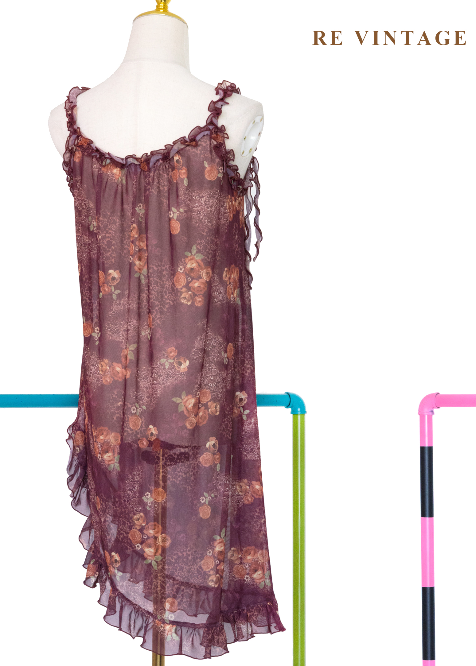 Rose Dust 茶玫瑰浪漫透膚洋裝10