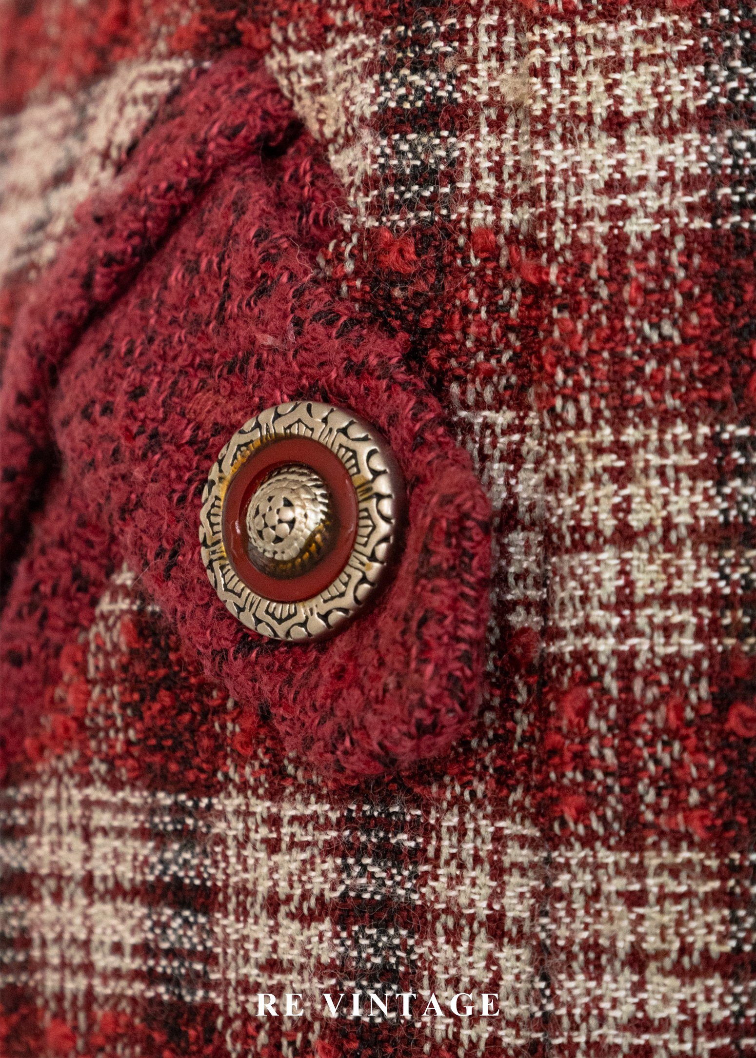 質感單品 - 精緻酒紅格紋短裙(27")5