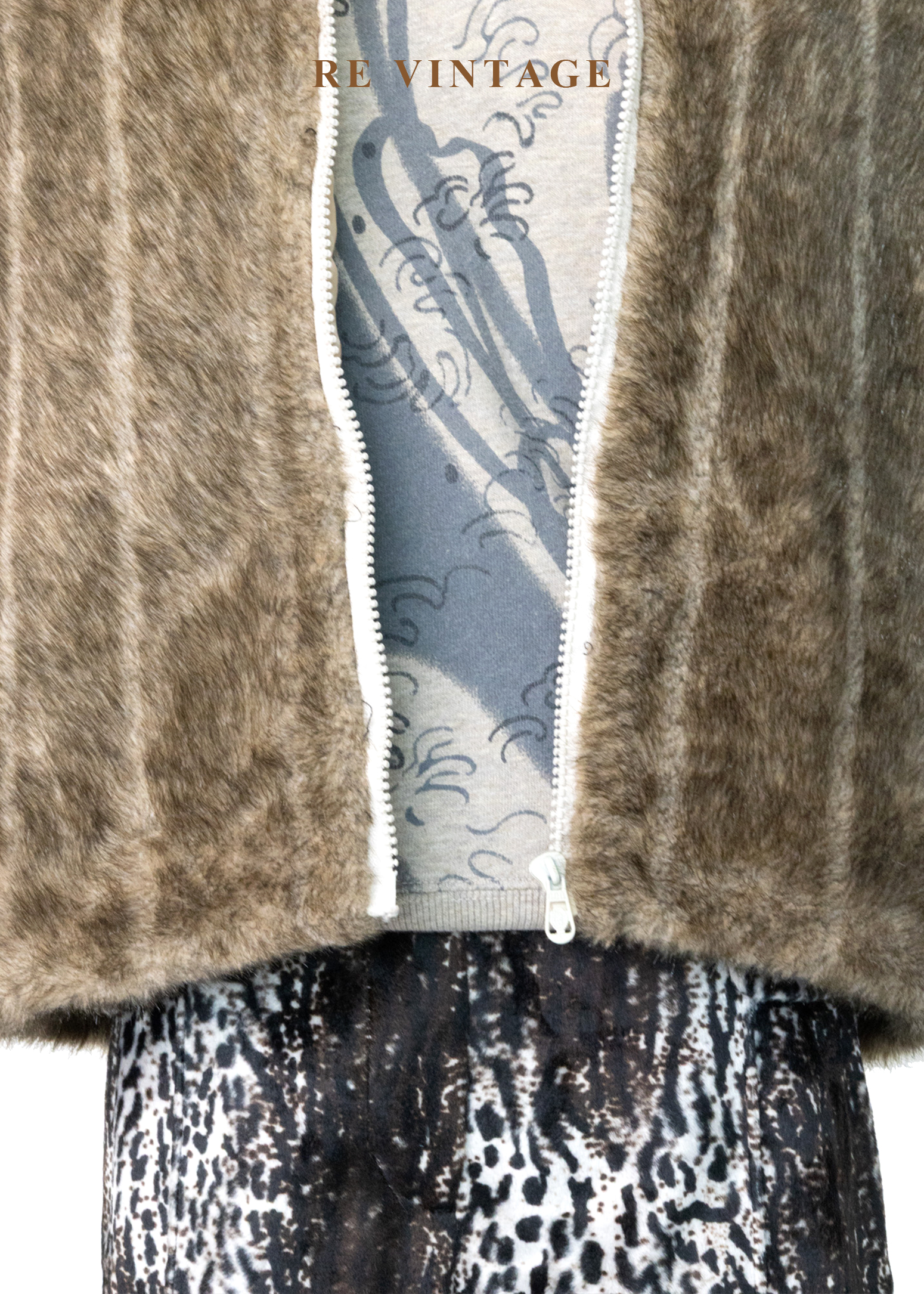 山谷の柔軟痕跡仿毛背心3