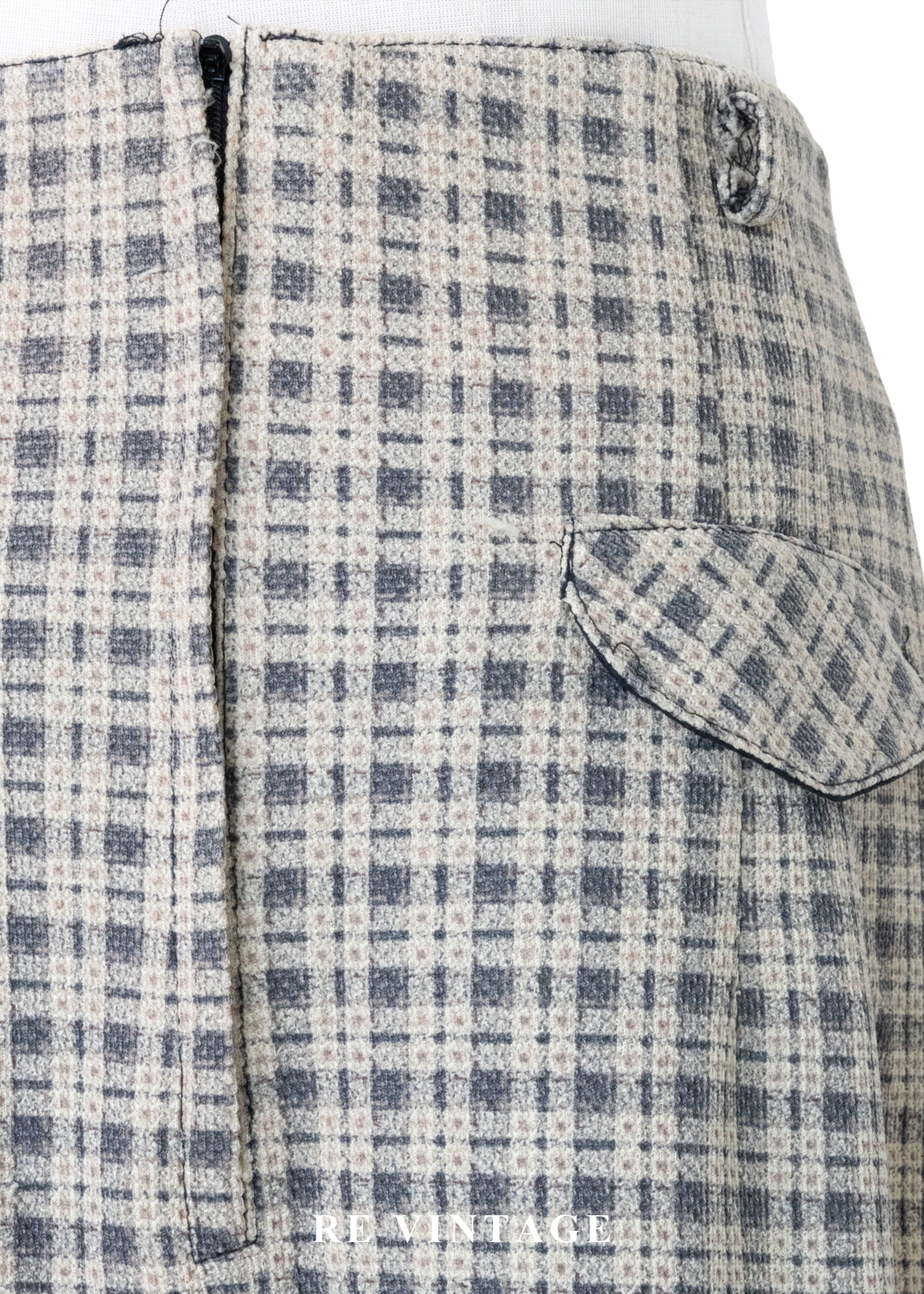 質感單品 - 漫步時光英倫經典細格紋長裙(28")10