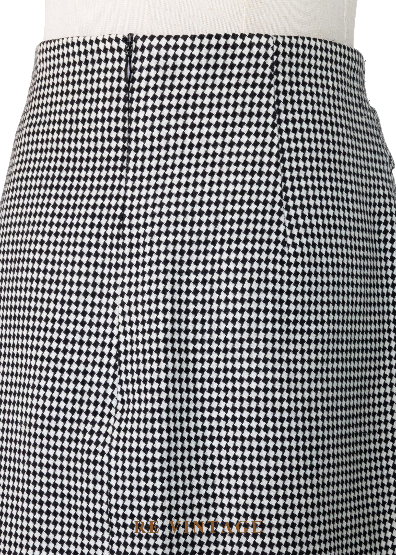 質感單品 - 經典黑白千鳥格短裙(26")7