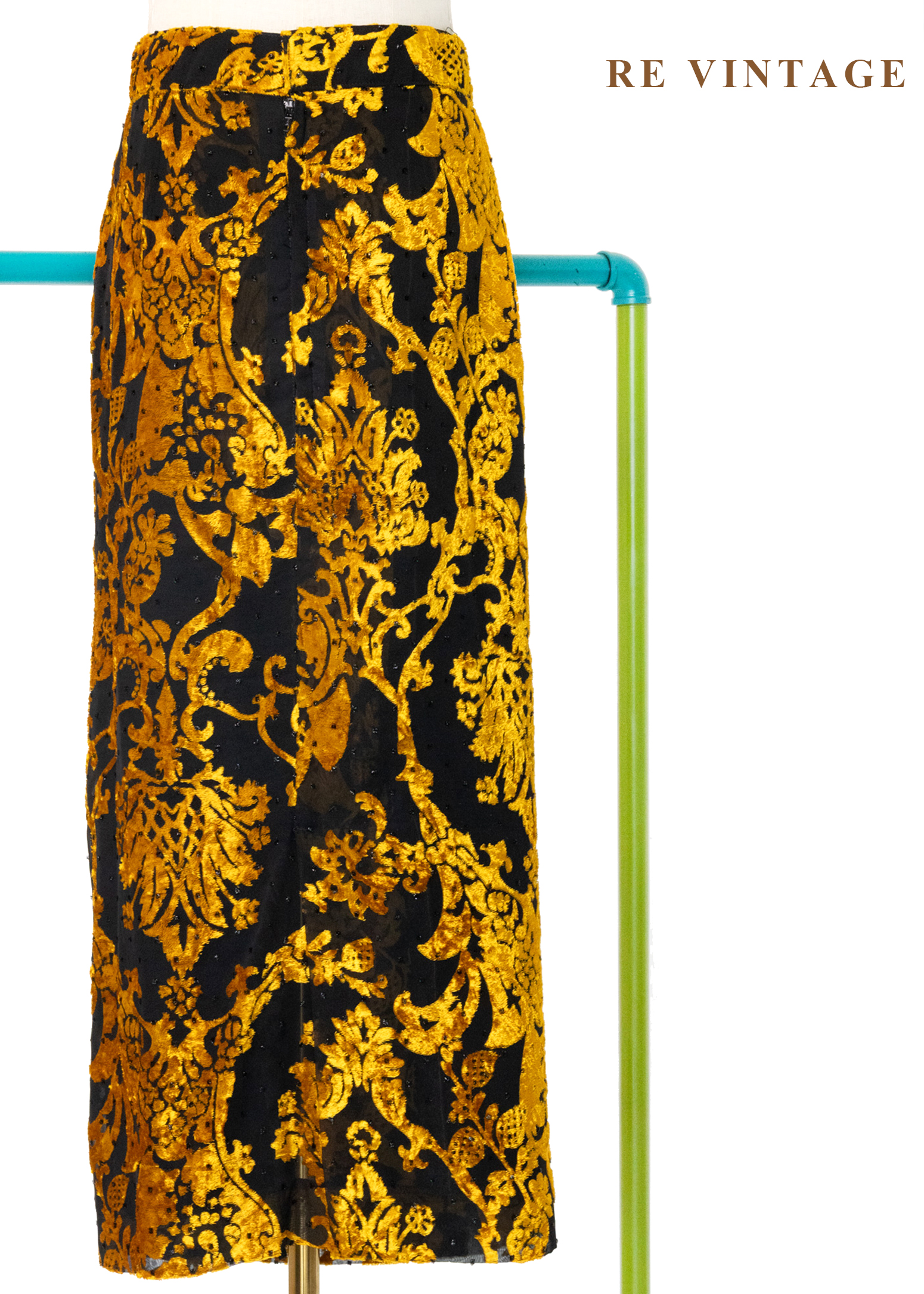 宮廷金碧輝煌繁花圖騰長裙(30")8