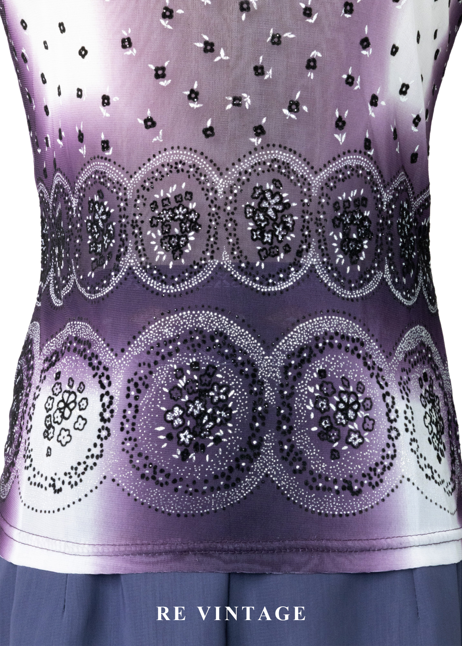 星塵灑落的紫色光暈網紗上衣4