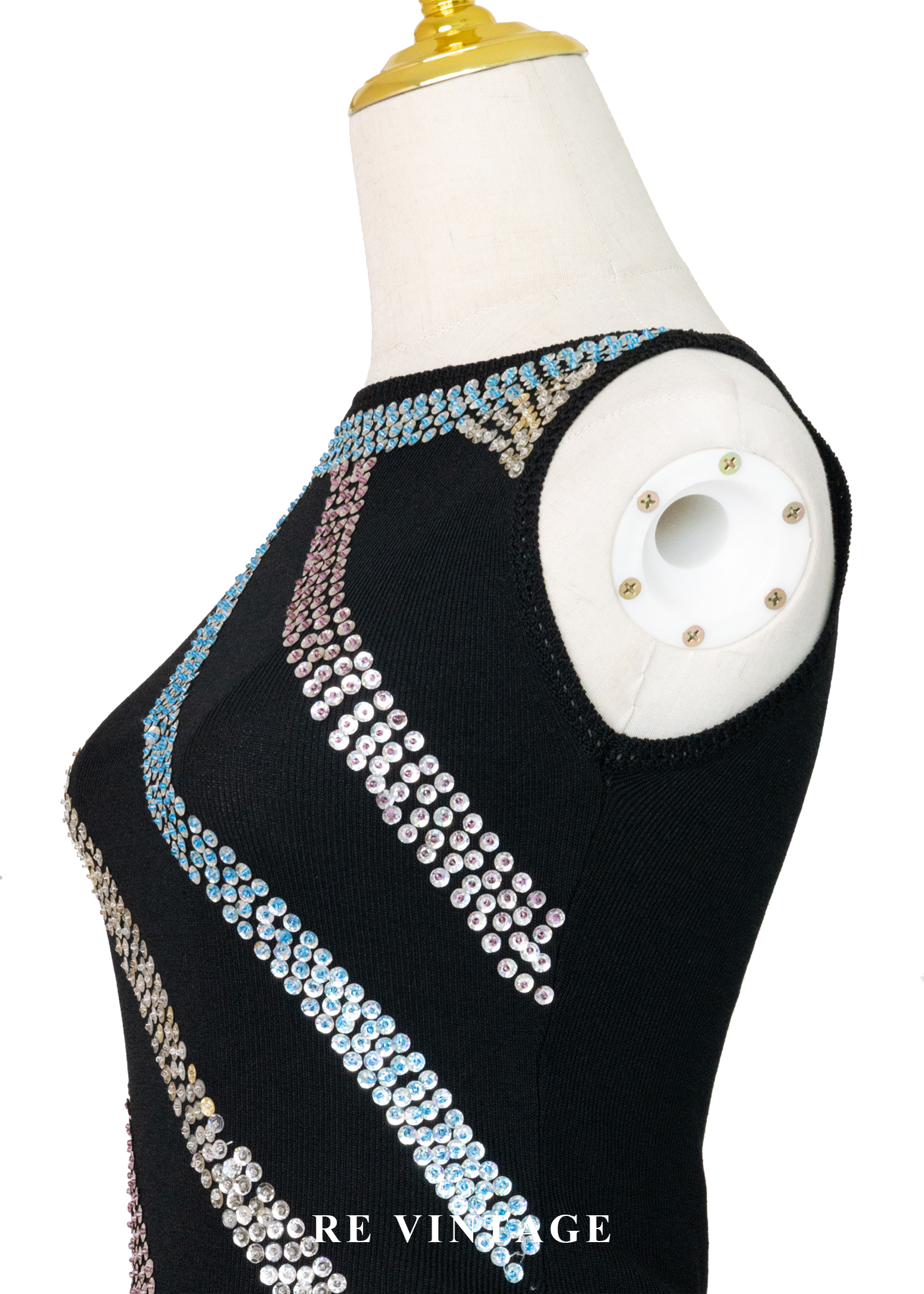 霓虹城市電流心跳針織背心8