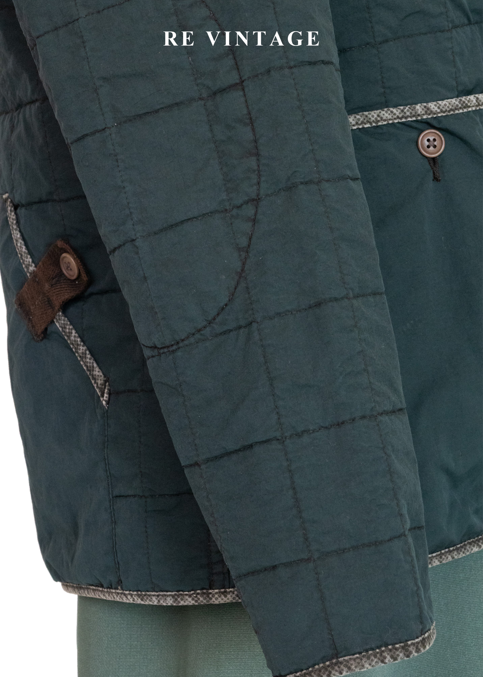 重磅水洗迷幻格紋硬挺夾克19