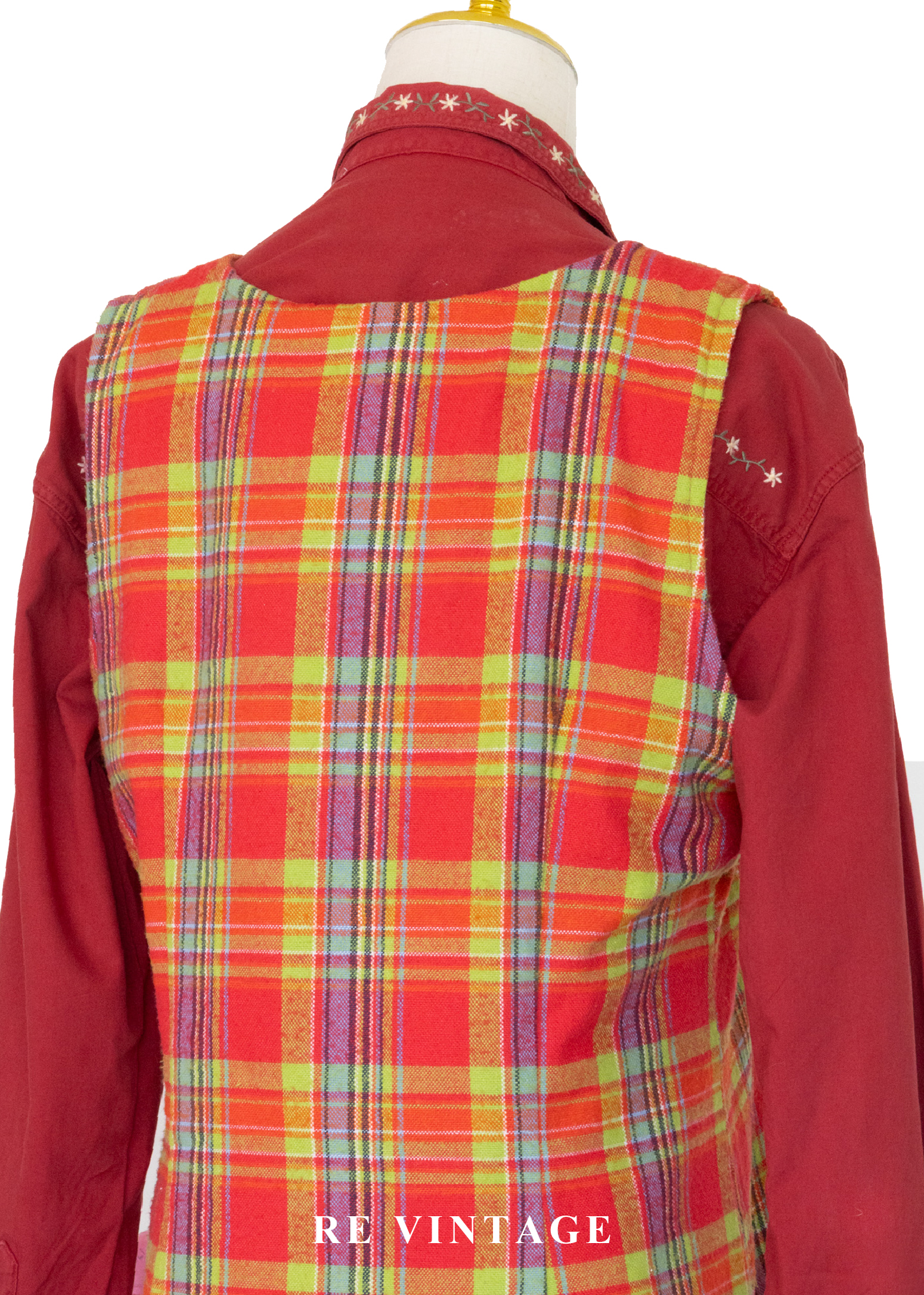 秋冬質感單品 - 甜美紅格紋迷你洋裝12