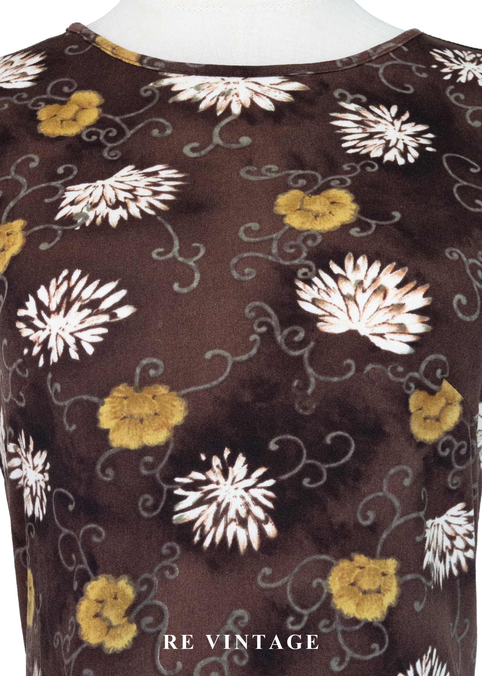 Mocha 雙色小花迷你短洋裝5