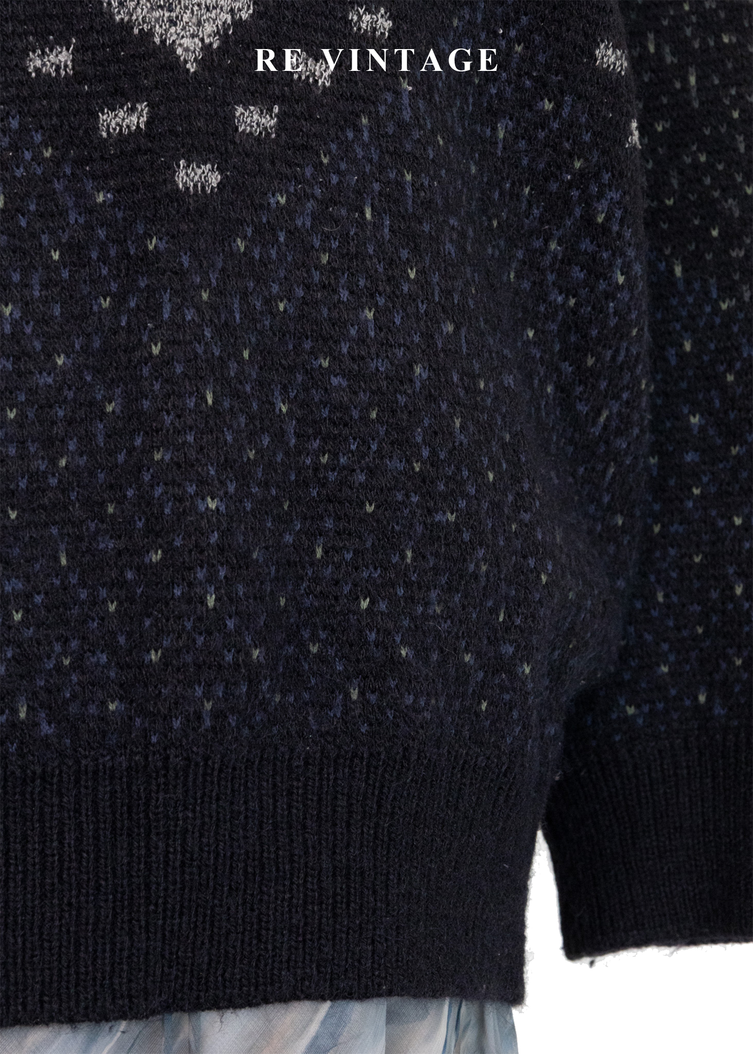 冰晶圖騰灰藍色針織毛衣4