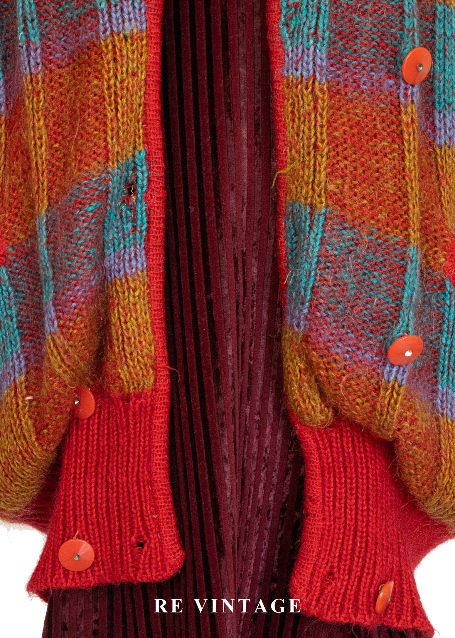 色彩炸彈大格紋針織毛衣外套4