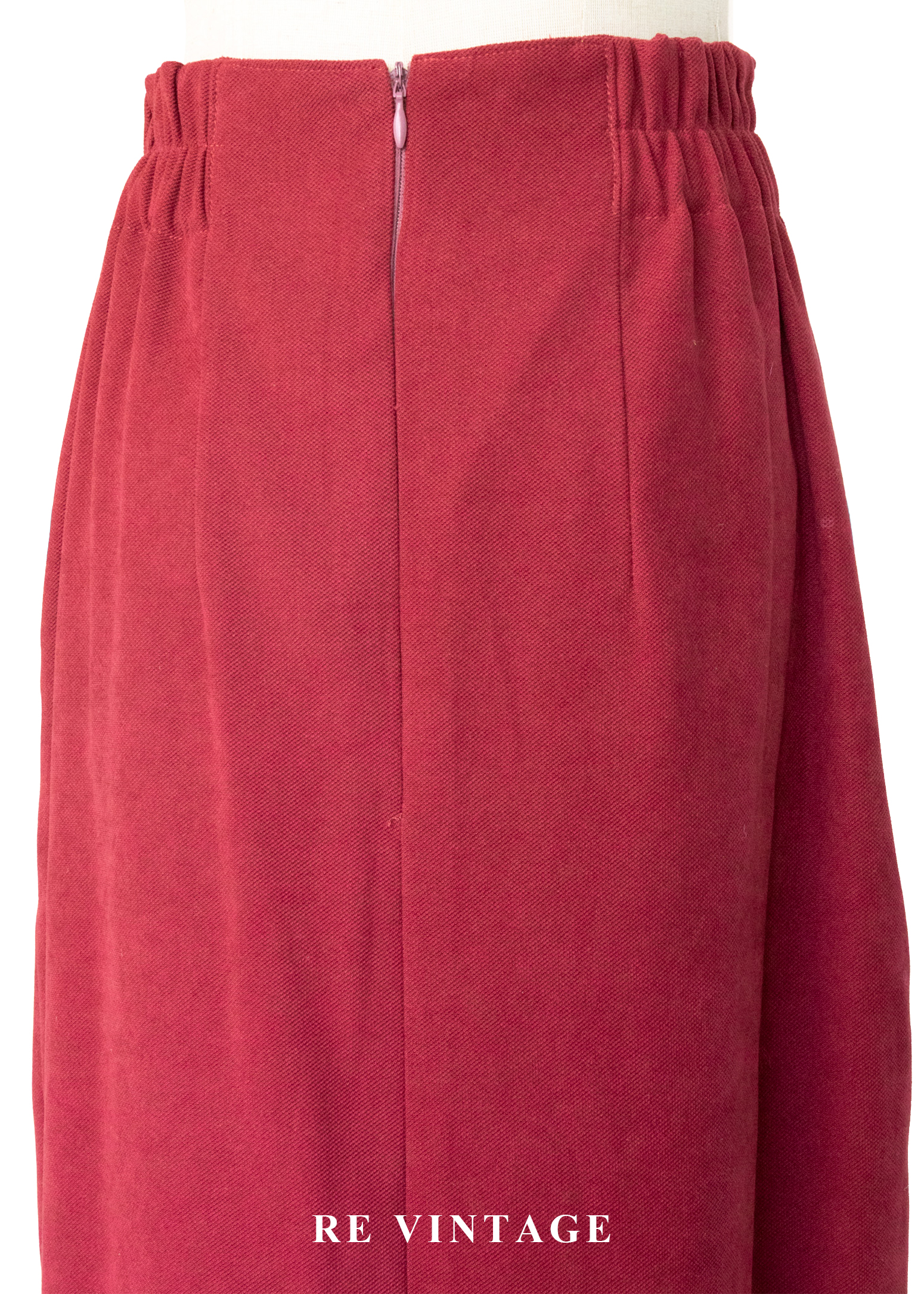 質感單品 - 磚紅色俐落剪裁的都市美裙(24-27")10