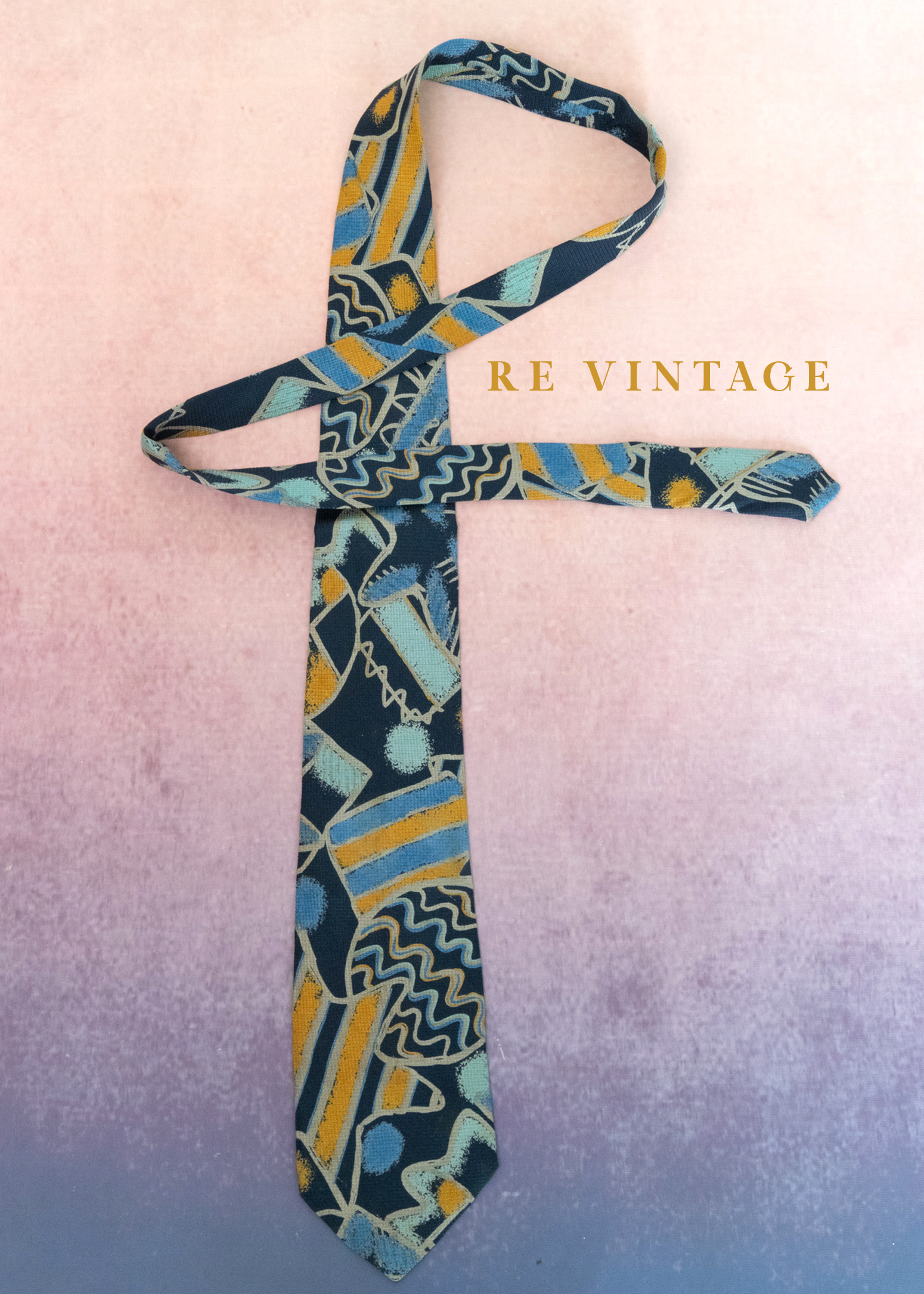 Retro - Futurism 幾何圖騰領帶10