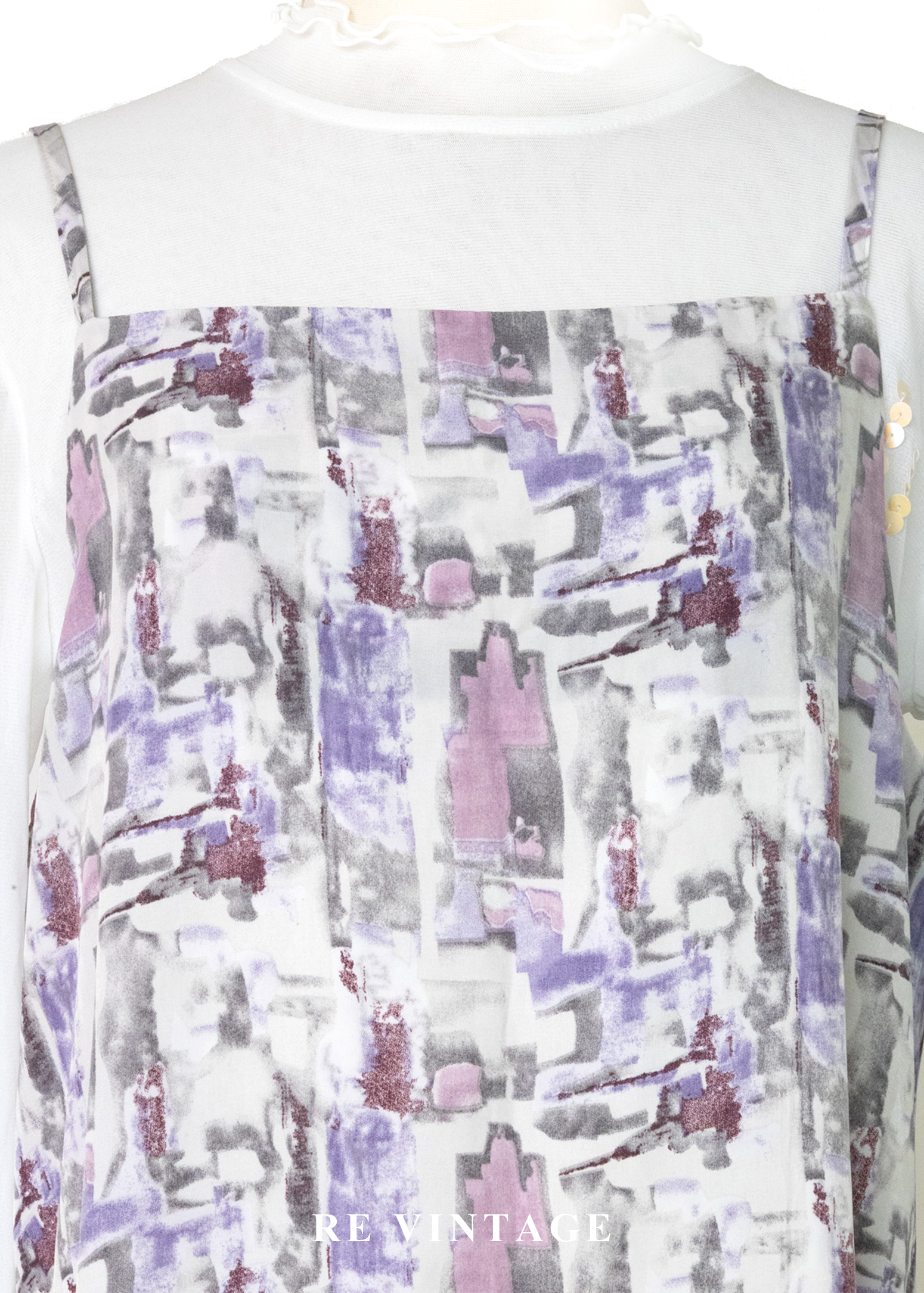 蒙馬特的街頭畫板細肩帶長洋裝7