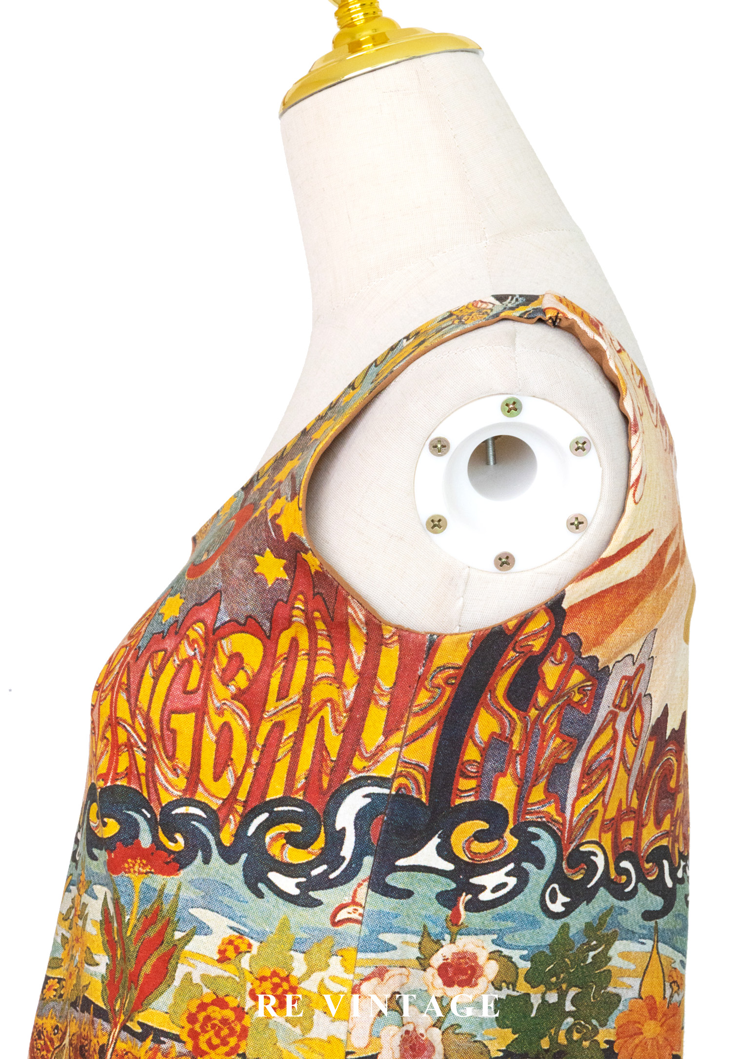 神秘凝視迷幻畫布短版背心7