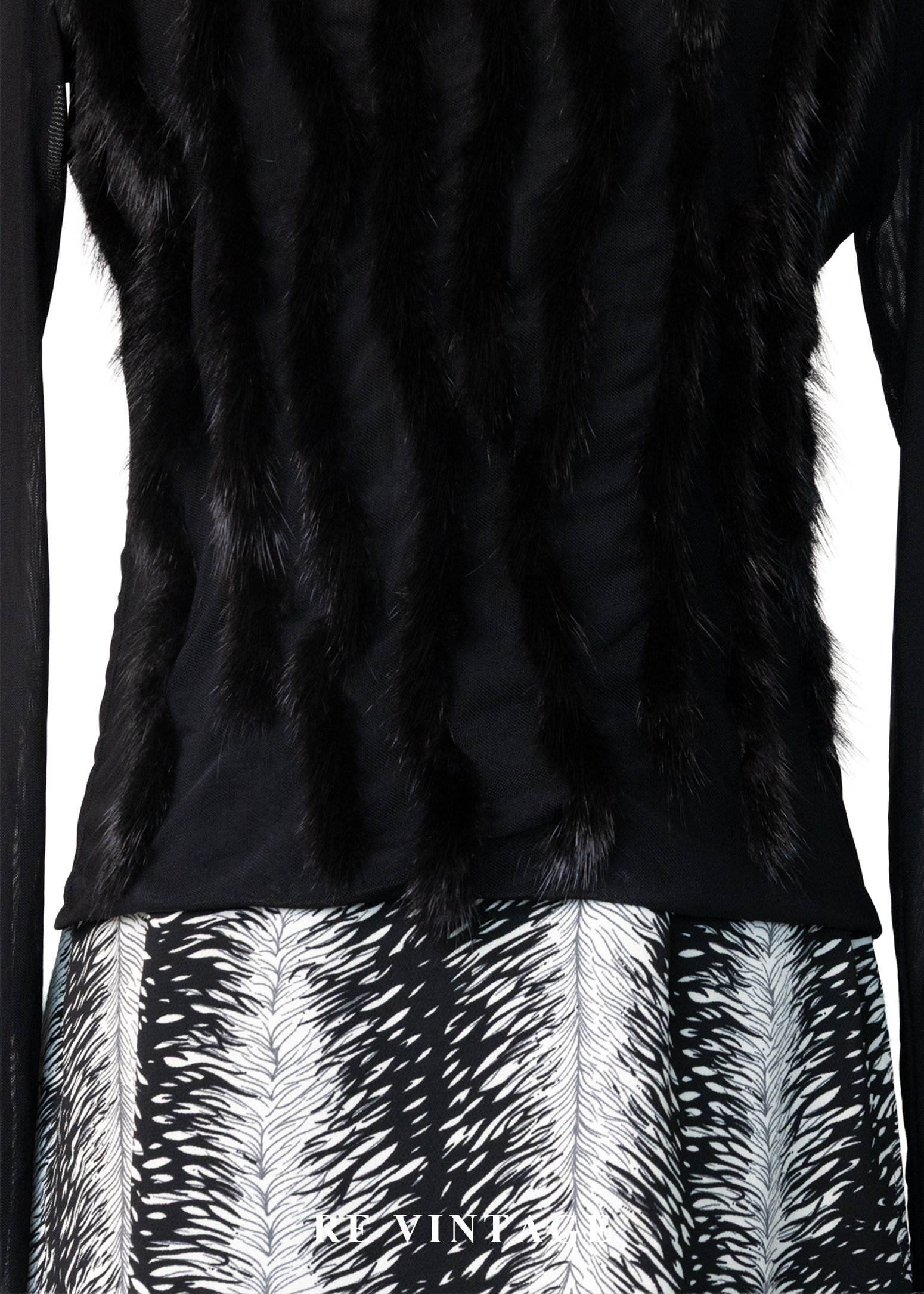 軟毛線條薄紗質地上衣3