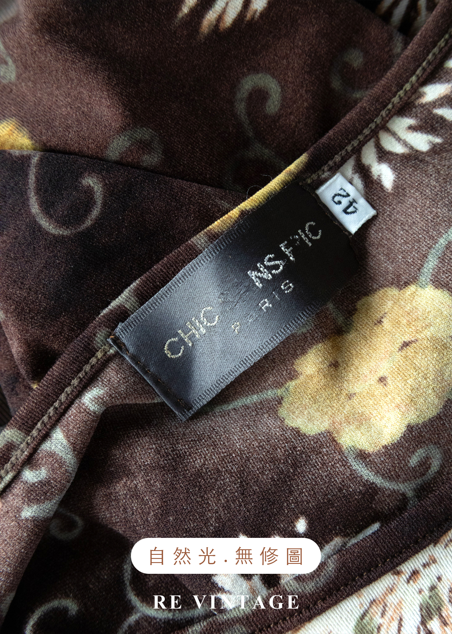 Mocha 雙色小花迷你短洋裝14