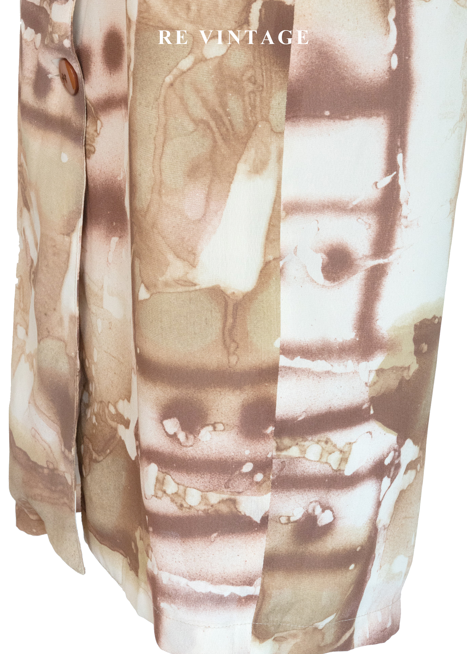 奶油咖啡暈染繞頸長洋裝12