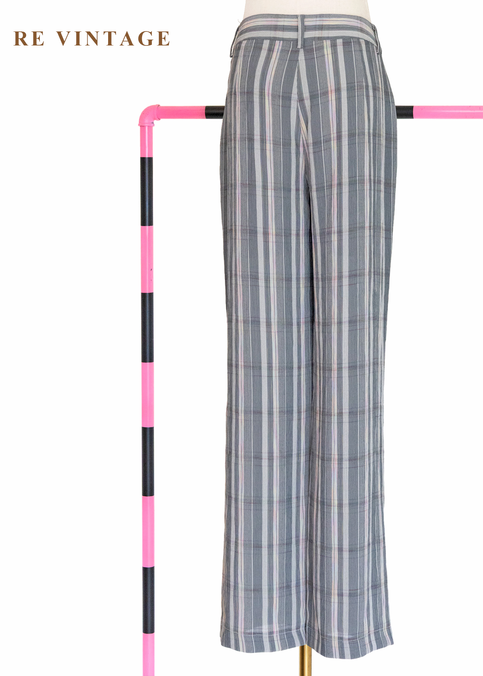 色鉛筆線條冷灰色長褲(28")8